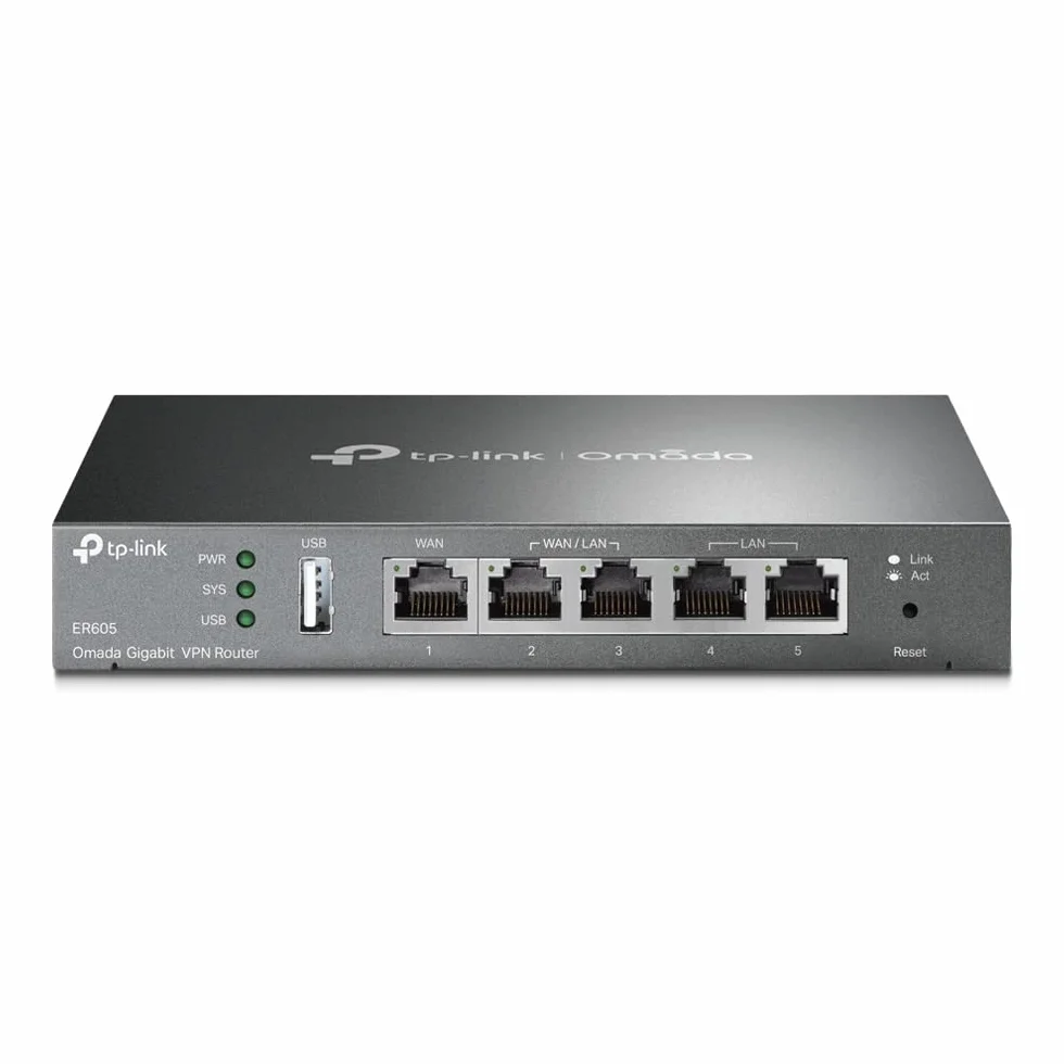 TP-Link TL-R605 - VPN Router Gigabit, Multi-WAN Load Balance, 5-Port, Business Firewall, Omada SDN, OpenVPN, IPsec, QoS, VLAN, Secure Enterprise Gateway