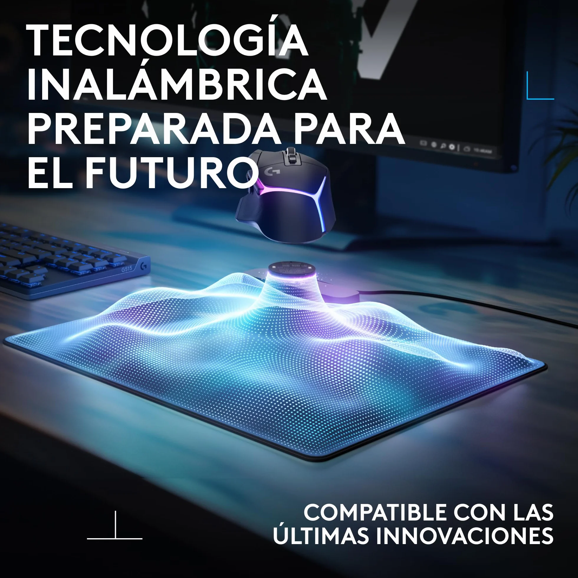 Logitech G POWERPLAY 2, Alfombrilla de ratón con Carga inalámbrica para Ratones para Gaming Logitech G compatibles, 34,5 x 28,4 cm, 3,5 mm de Grosor, para PC/Mac - Negro
