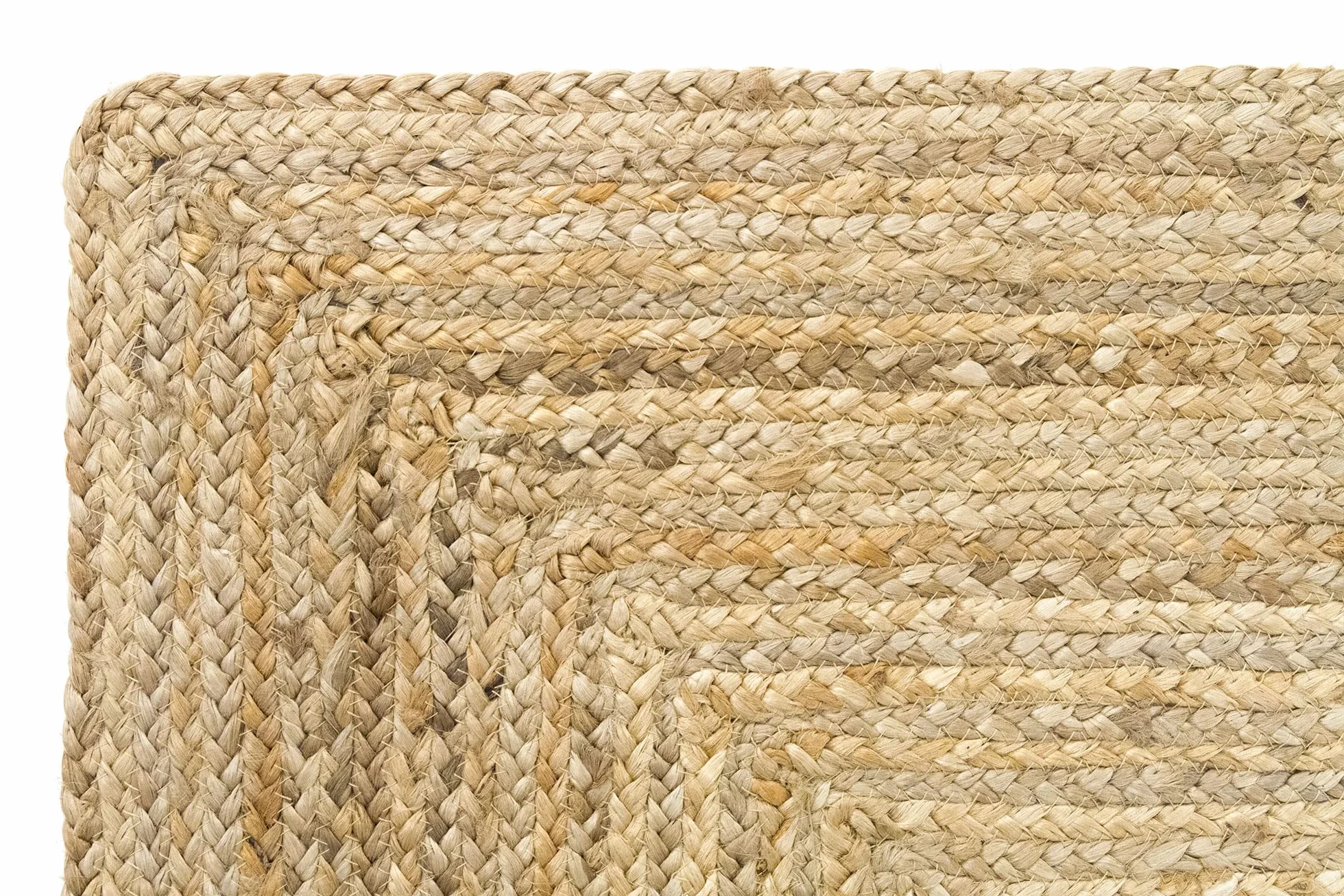 HAMID Alfombra Yute Alhambra Natural 100% Fibra de Yute Trenzado a Mano (60x110cm)