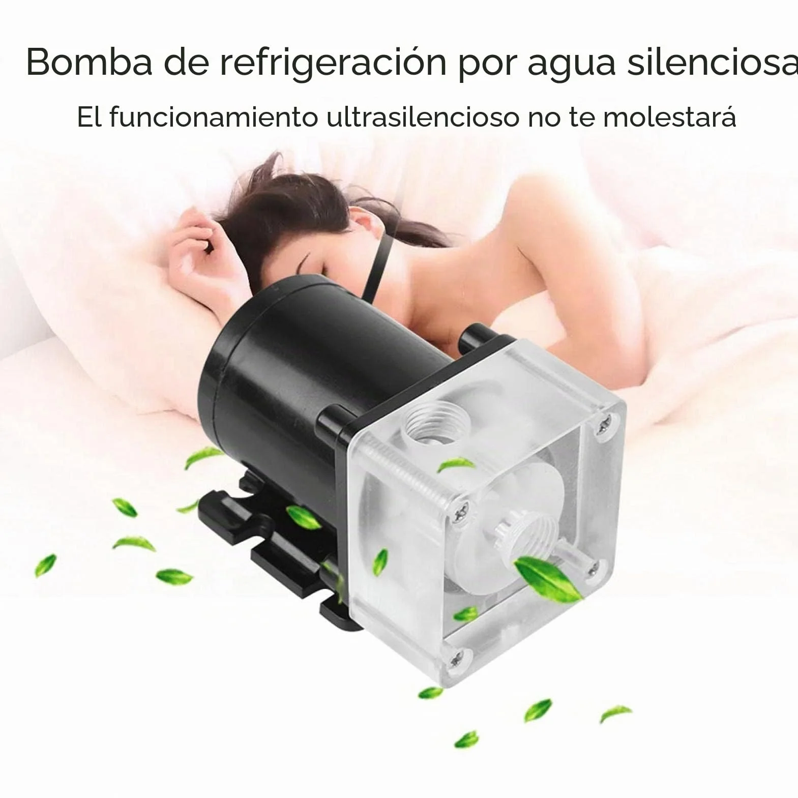 VBESTLIFE Golpe de Agua CPU silenciosa Computadora 10W de refrigeración por Agua Bomba G1/4 Rosca para PC 500L/H