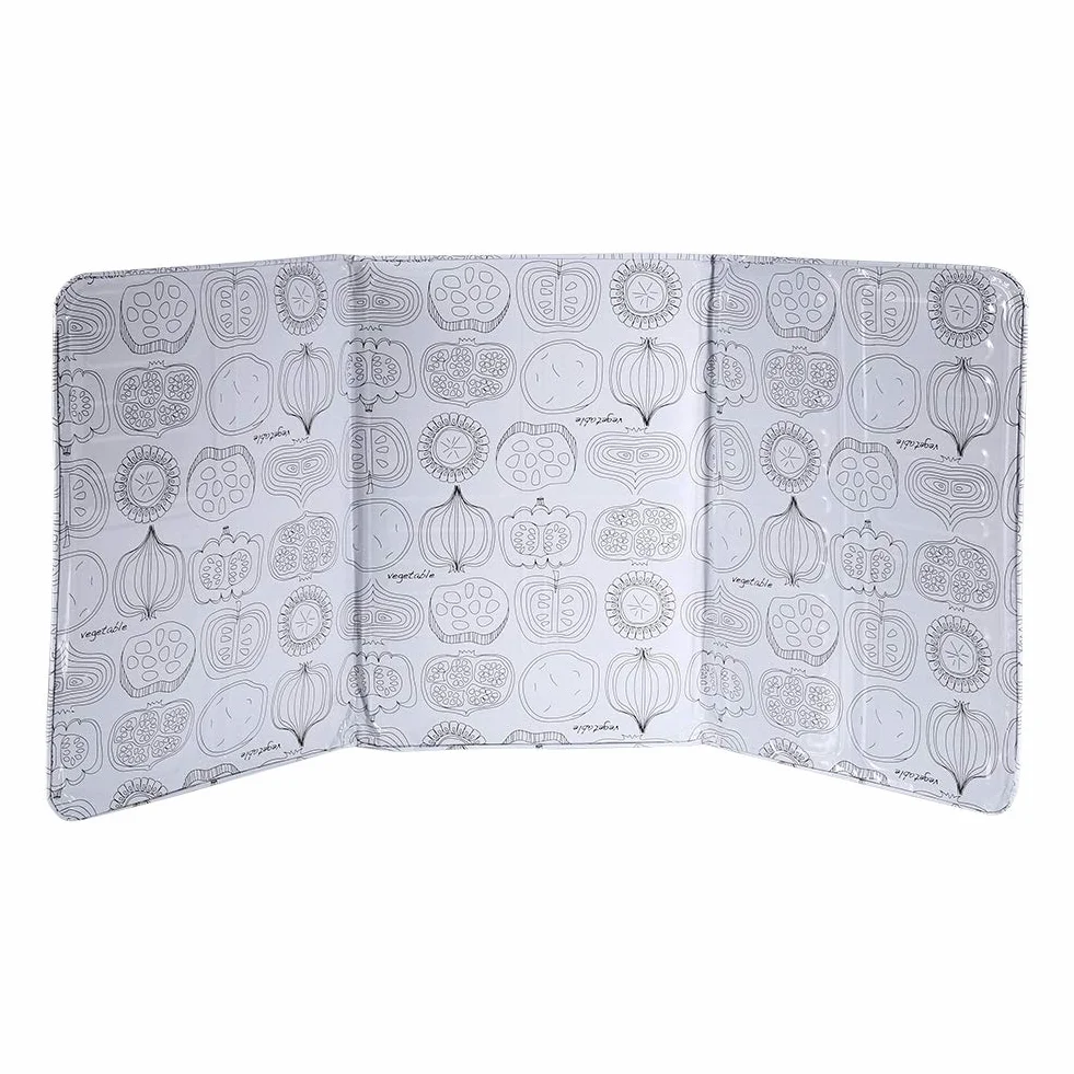 Greensen Burlete de Cocina Antisalpicaduras Plegable para Estufa de Gas, Protector contra Salpicaduras, Diseño Floral, 39x84 cm
