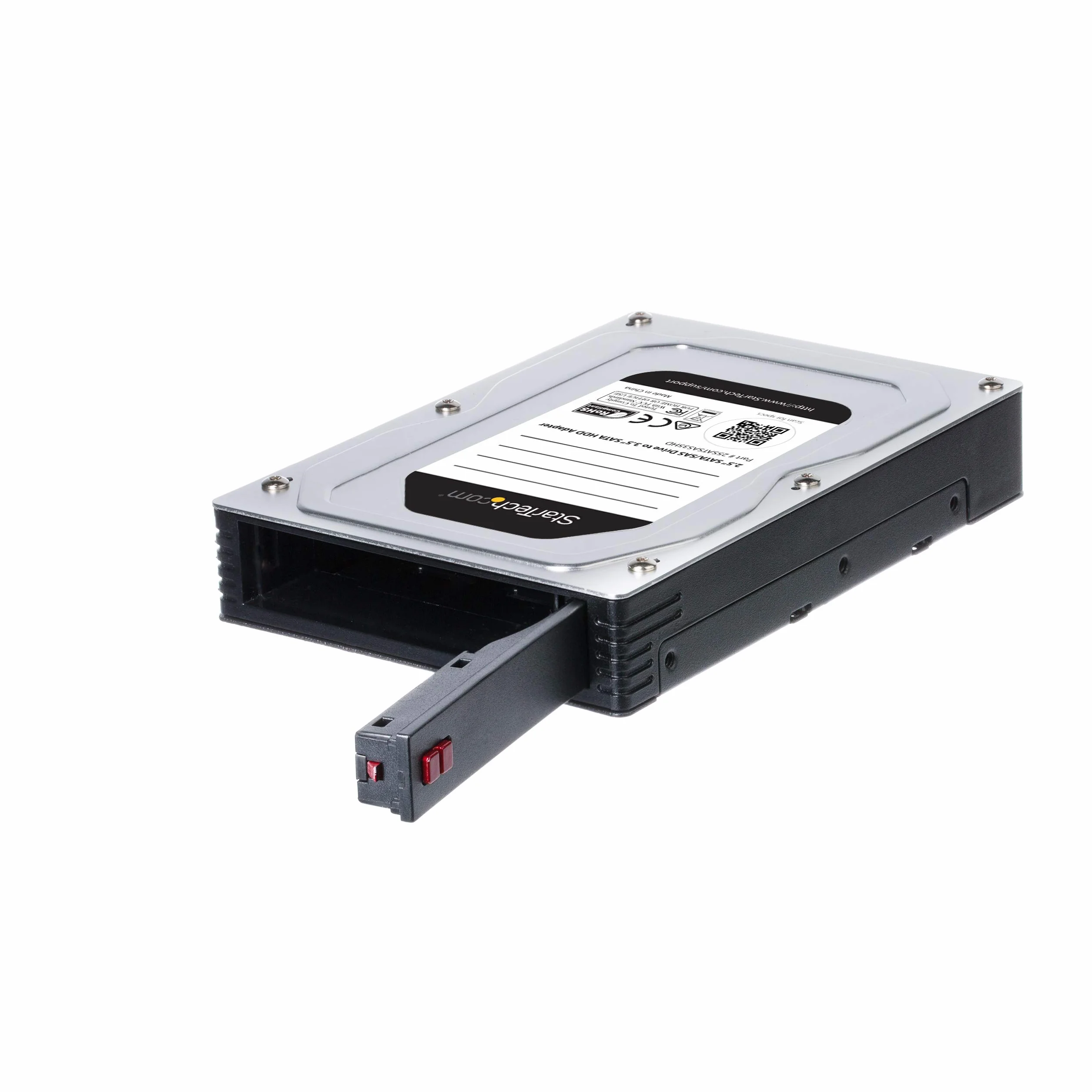 StarTech Adaptador de Disco de 2,5 a 3,5in, SATA/SAS SSD/HDD (25SATSAS35HD) | Caja adaptadora de disco, Compatible con SATA I/II/III y SAS I/II hasta 6Gbps, Sin herramientas
