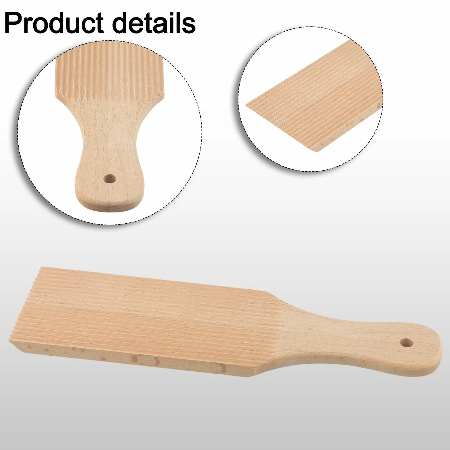 Tabla de ñoquis de madera y paleta de mantequilla para pasta, herramienta para enrollar masa estriada, utensilios de cocina italianos