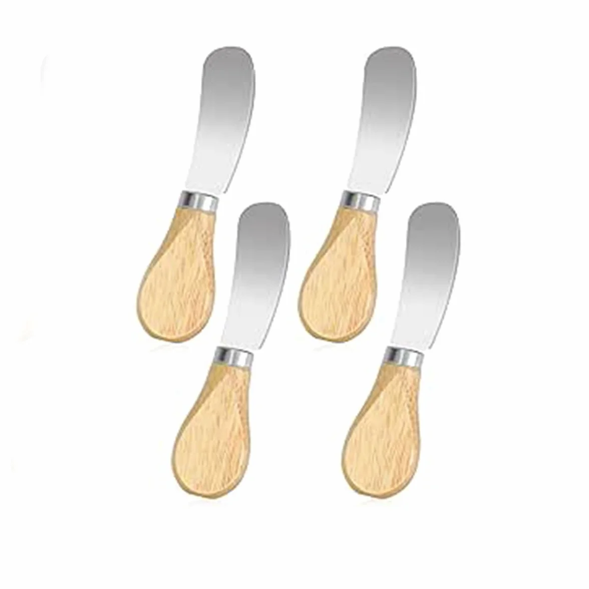 Cuchillo de Mantequilla - Cuchillos Untar Set 4 de Unidades,Cuchillos de Little Cheese Spreader Knives,Espátula esparcidora de mantequilla de acero inoxidable, esparcidor de mantequilla multiusos