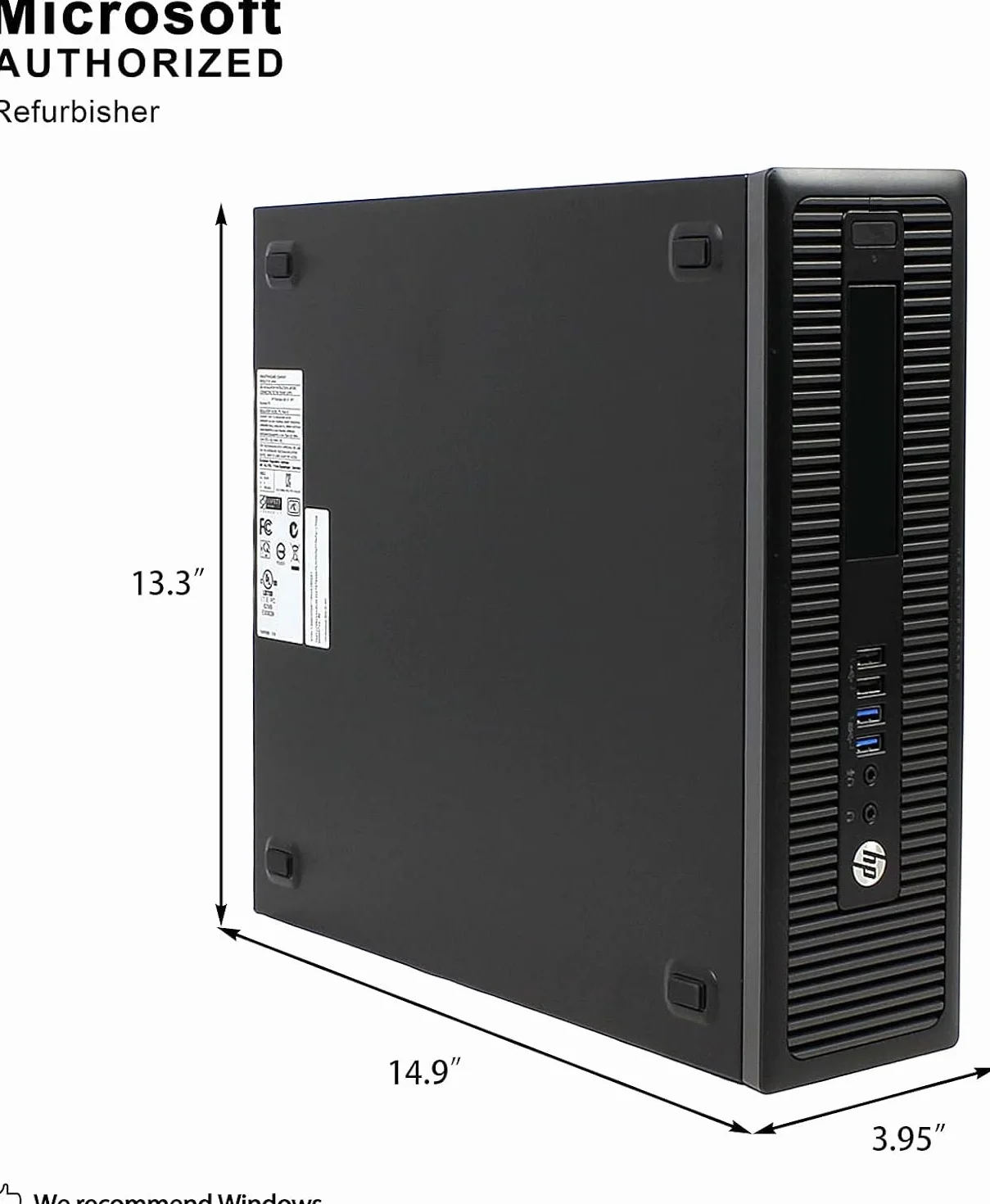 HP Prodesk 600 G2 SFF Desktop Computer, Intel Core i5-6500, 8 GB de RAM, 500 GB HDD, Teclado QWERTY Estadounidense, WiFi, Bluetooth, Windows 11 Pro (reacondicionado)