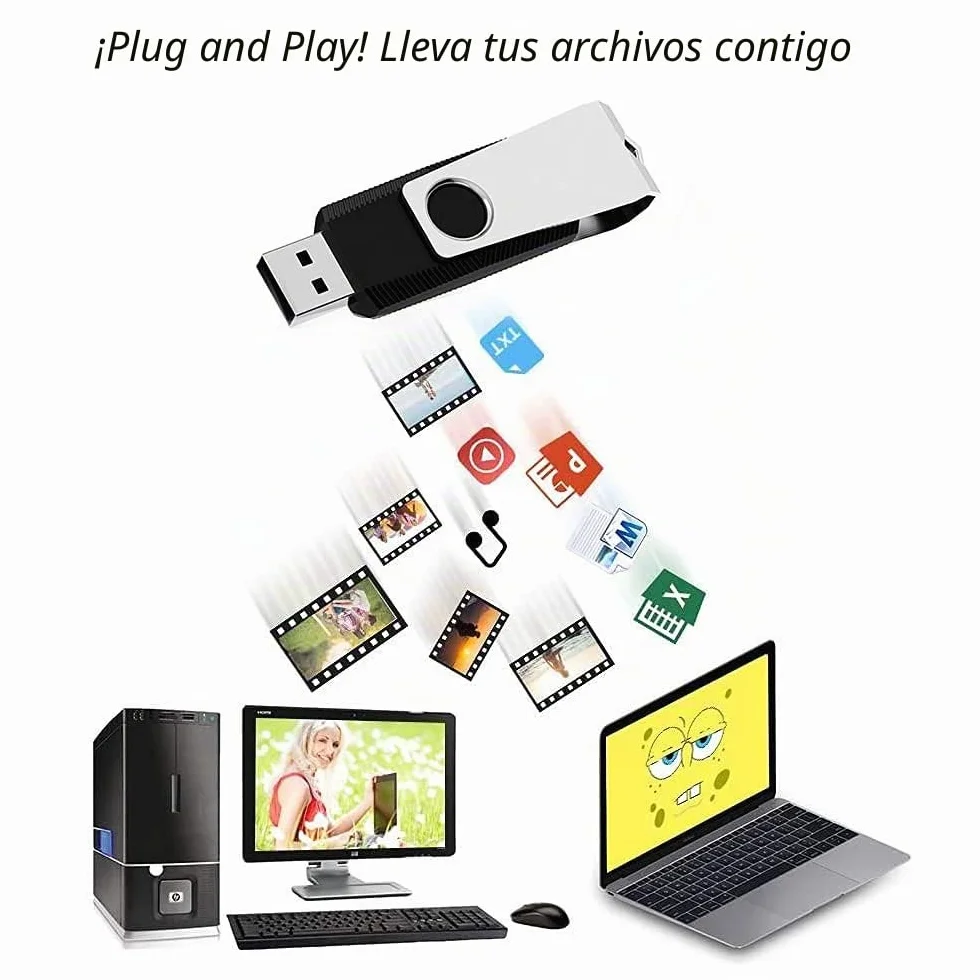 8gb USB al por Mayor Pendrive 8gb Pack 10 RAOYI Memoria USB 8 GB 2.0 8GB Memory Stick Flash Drive para Computadoras PC Windows Mac OS (10 Unidades, Negro)