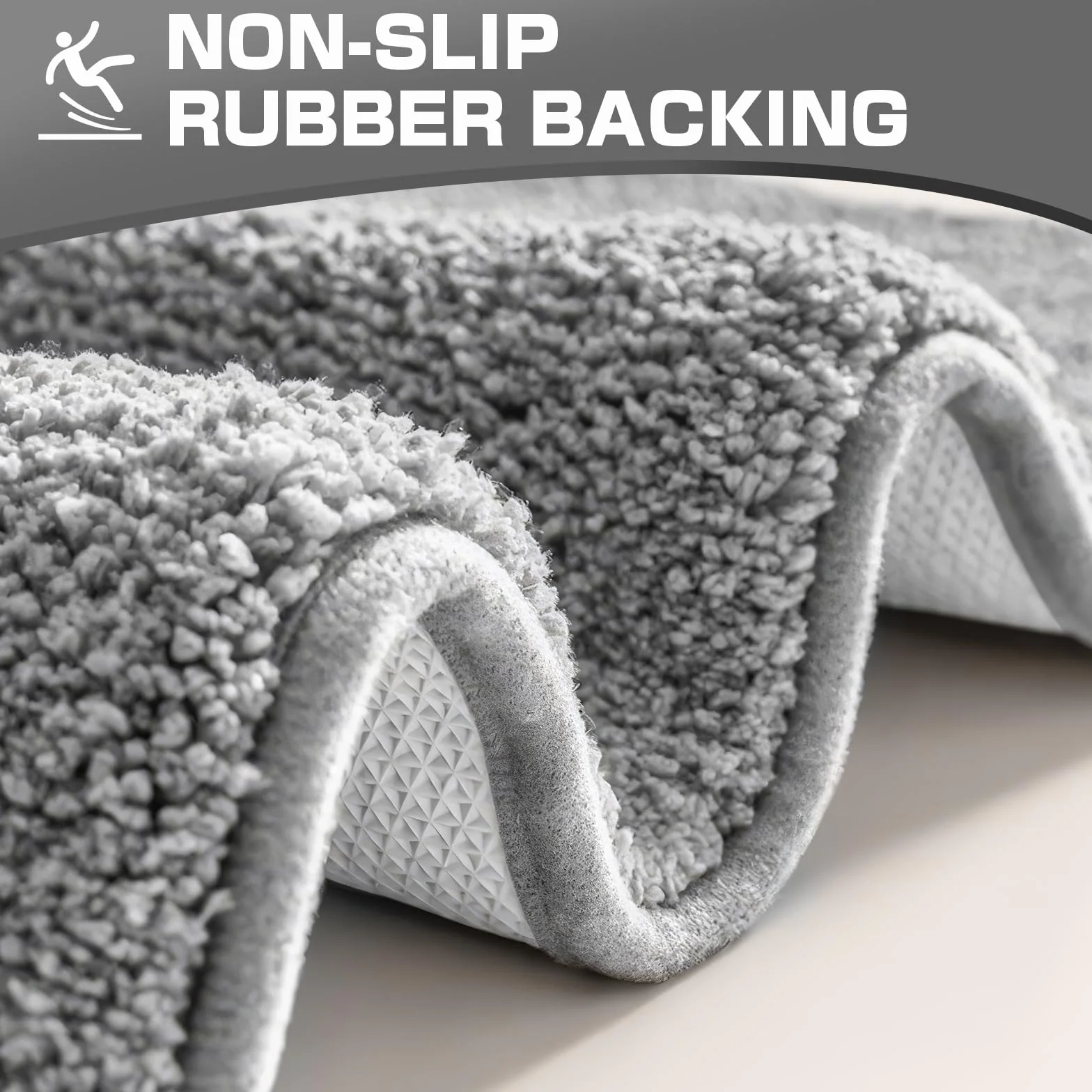 Wyewye Alfombrilla de Baño de Microfibra 40 x 60 cm Gris