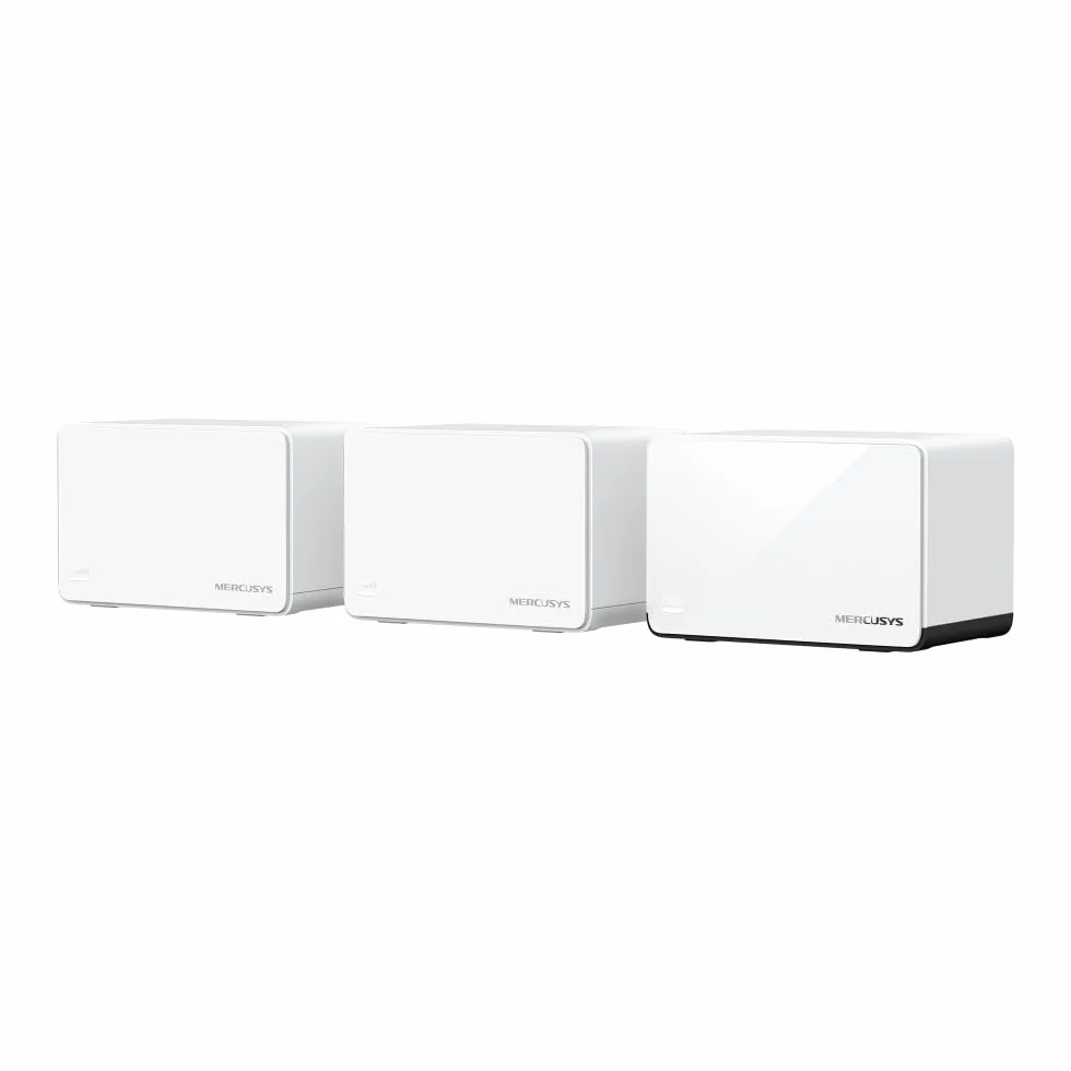Mercusys Halo H85X (3-Pack) – Sistema Mesh Wi-Fi 6 AX3000, Cobertura de hasta 650 m², 2.5 Gbps WAN/LAN, gestión con App MERCUSYS