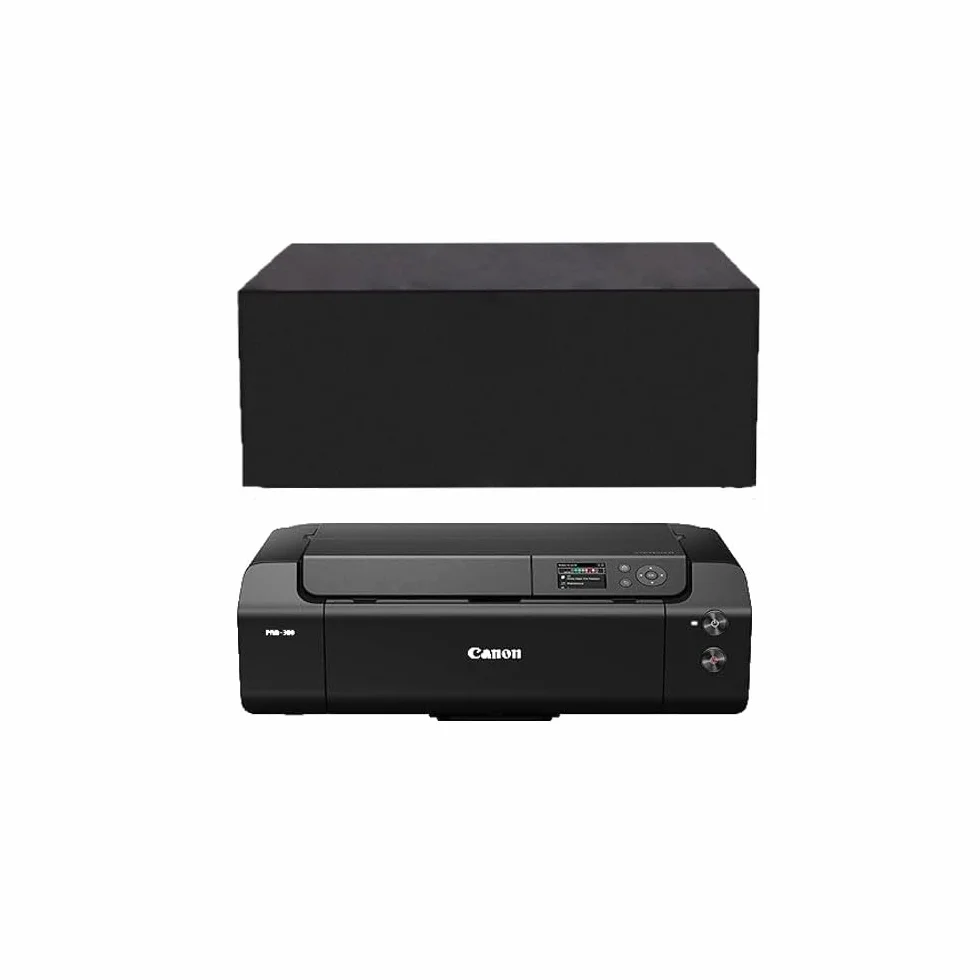 Cubierta antipolvo para impresora compatible con impresoras Canon Pixma Pro-200 / impresoras Canon imagePROGRAF PRO-300 (funda protectora resistente al agua, 25.2 x 15 x 7.9 pulgadas, negro)