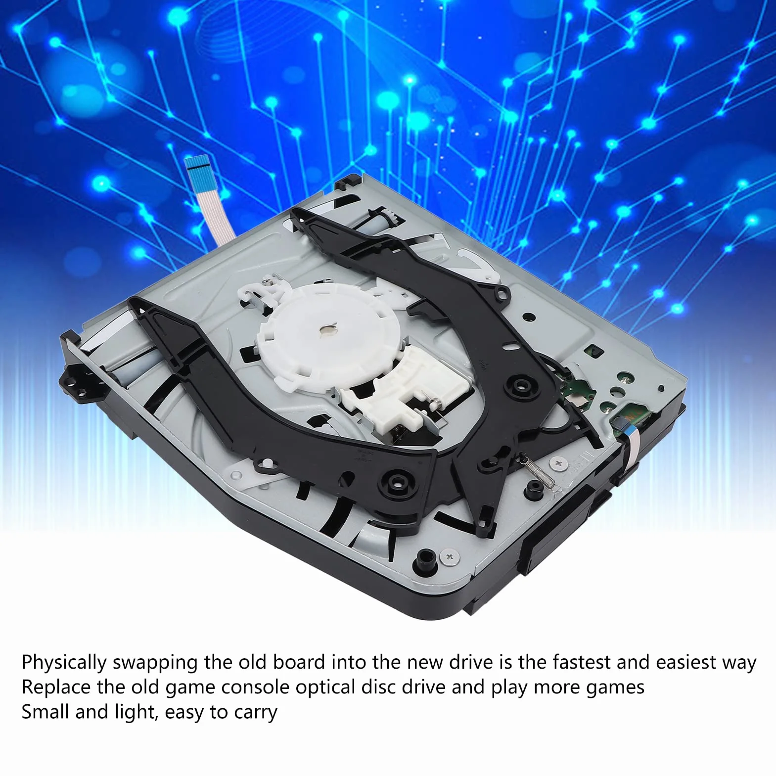 Unidad de Disco óptico, ABS+Metal Matrial Plug and Play Unidad de Repuesto para PS4 Pro Unidad Profesional para PS4 Pro CUH‑7015a CUH‑7015B CUH‑7000