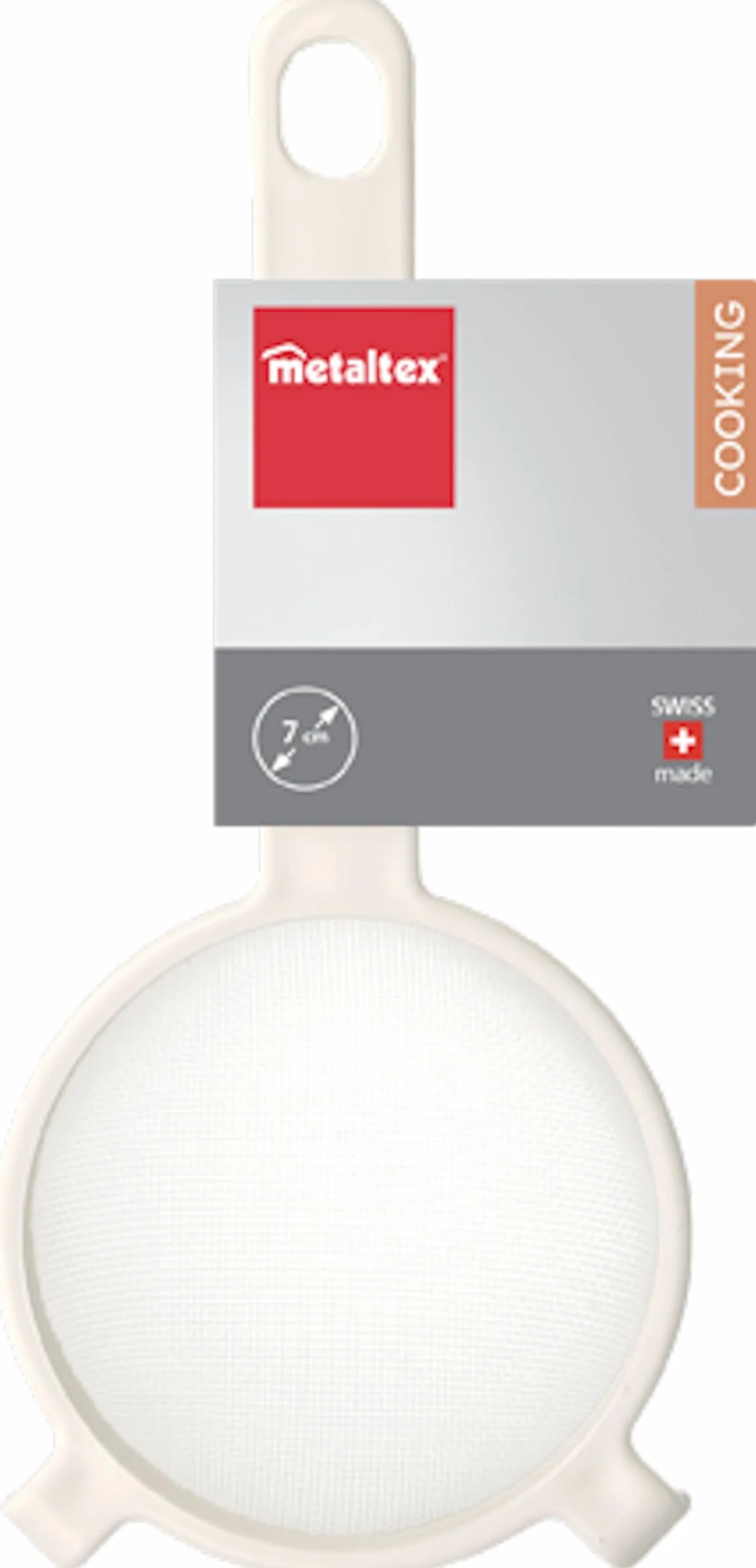 Metaltex 111607 - Colador de media bola, plástico/nylon, 7 centímetros, blanco