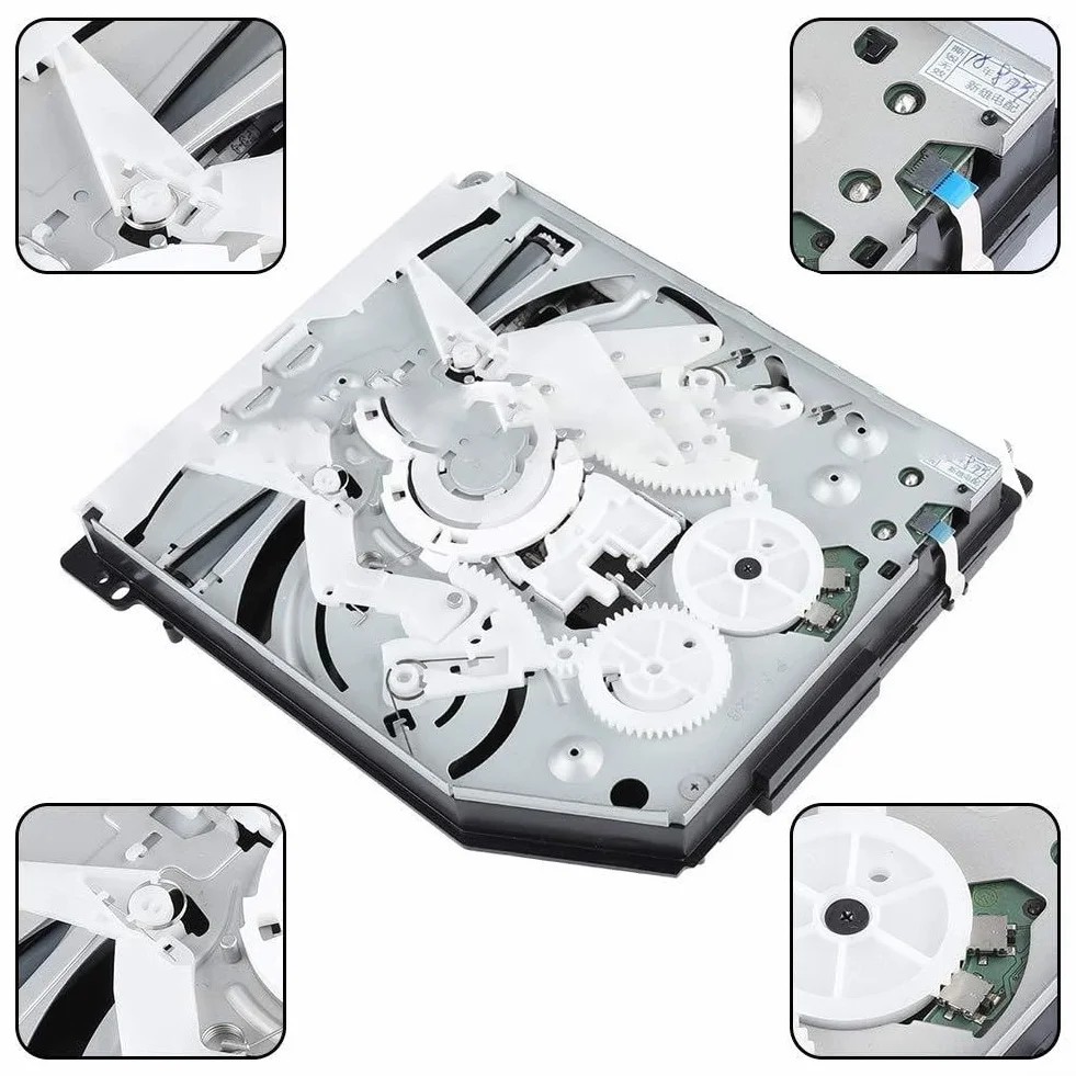 Para PS4 compatible con unidad de disco óptico de repuesto con BluRay DVD CD soporte portátil y construcción