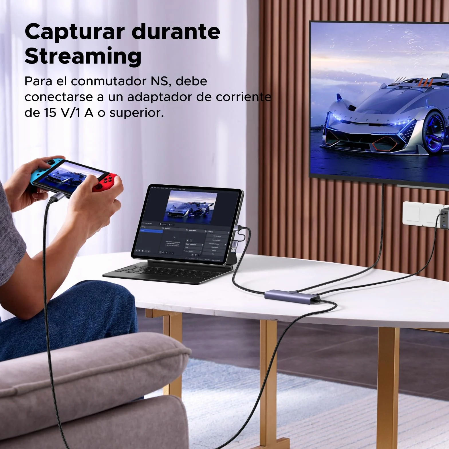 UGREEN Tarjeta de Adquisición de Vídeo USB C 4K 30Hz Entrada USB C A 3.1 2K 60Hz Grabación y Streaming Capturadora Video HDMI y Boucle Compatible con Switch PS5 4 Xbox MacBook iPad Air Quest 3 Cámara