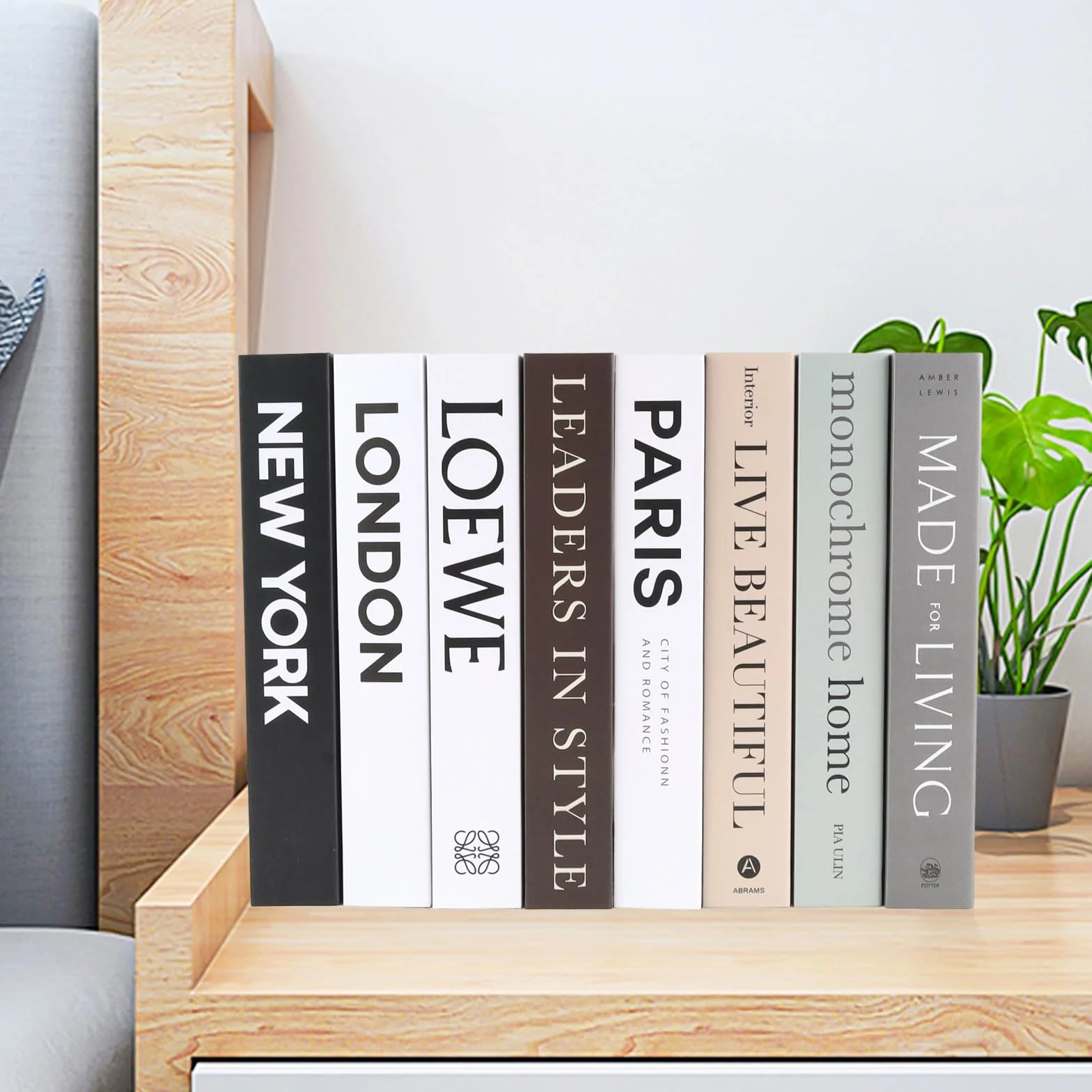 Libros Decorativos Plegables Falsos para Decoración del Hogar