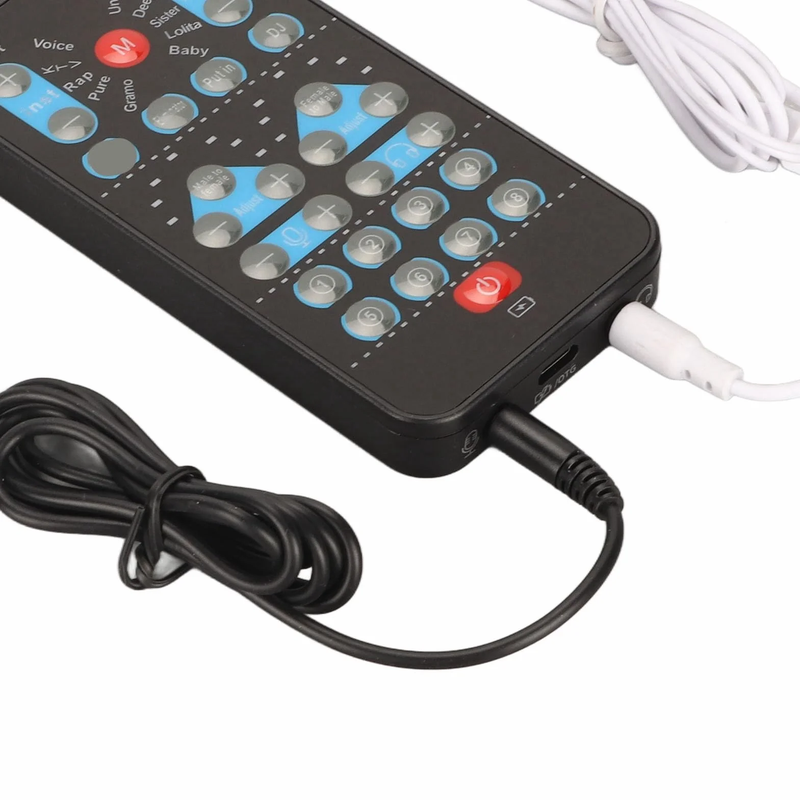 Cambiador de Voz de Mano, Tarjeta de Sonido de Mano, Dispositivo Cambiador de Voz Mini con 8 Efectos de Sonido Fijos, Dispositivo Cambiador de Voz Mini, Cambiador de Voz Ghostface