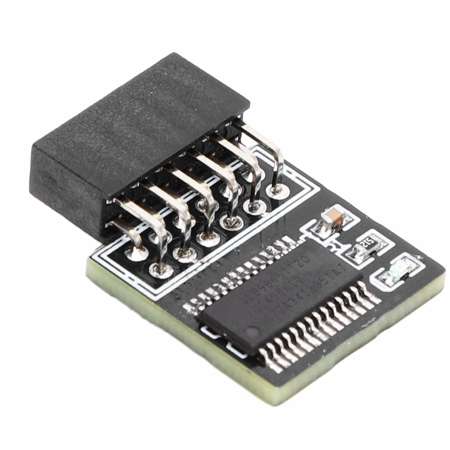 Luocute Módulo TPM2.0, Ahorro de Energía Estable para 11, Compatible con Sistemas 2.0, GC TPM2.0 S, Aplicable para Placas Base con Chips TPM2.0, Interfaz SPI 12pin