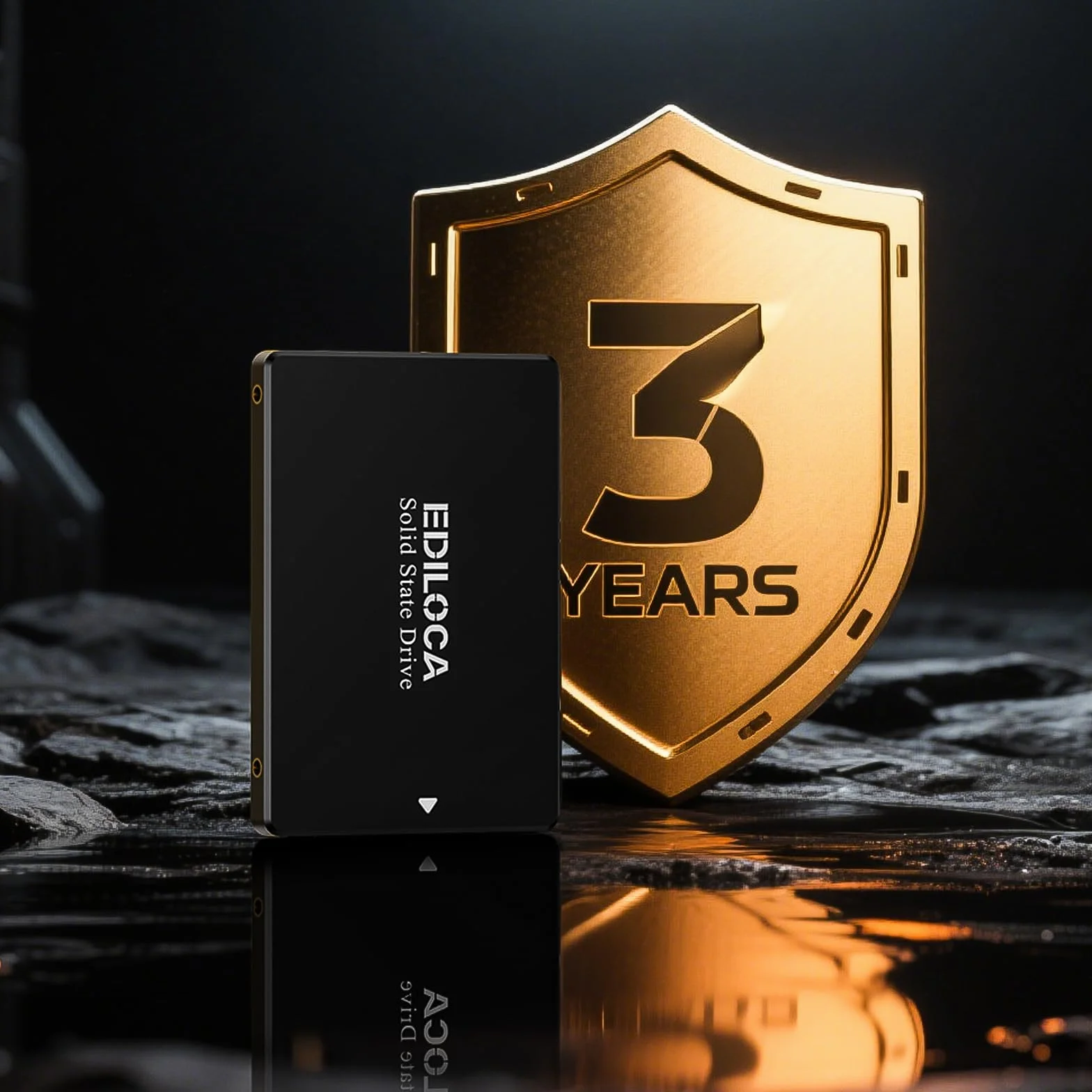 Ediloca ES106 - Disco Duro Interno SSD SATA III de 256 GB 3D TLC NAND Flash de 2.5 Pulgadas, hasta 550 MB/s de Lectura, actualización de Memoria y Almacenamiento de PC o portátil (Negro)