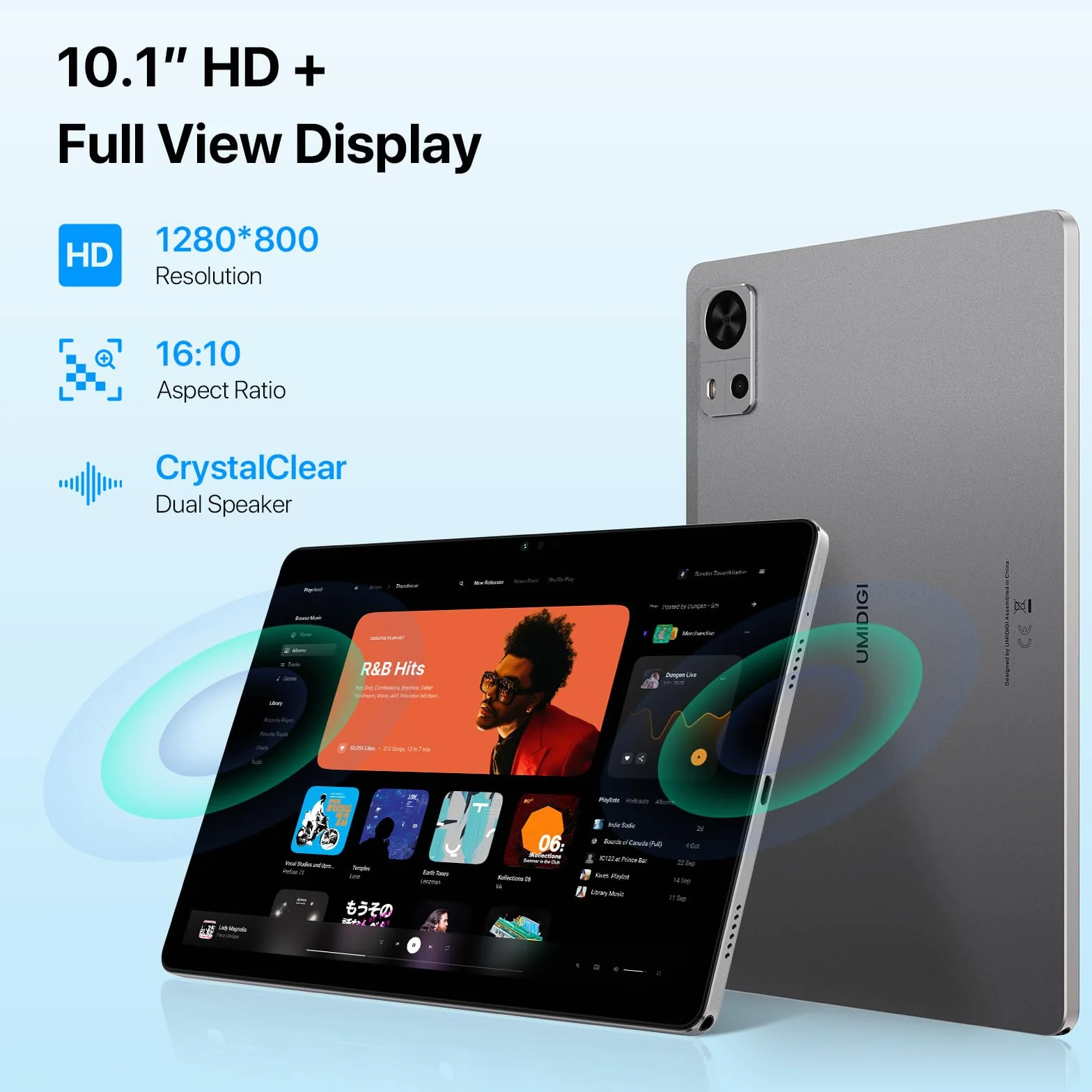 UMIDIGI G5 Tab 10.1 Zoll Tablet Android, 8GB+128GB (1TB TF) Tablet mit SIM-Kartenslot, 13MP+8MP Kamera, 6000mAh Akku, Octa-Core Prozessor, Widevine L1, GPS, Bluetooth, WiFi 5G/2.4G