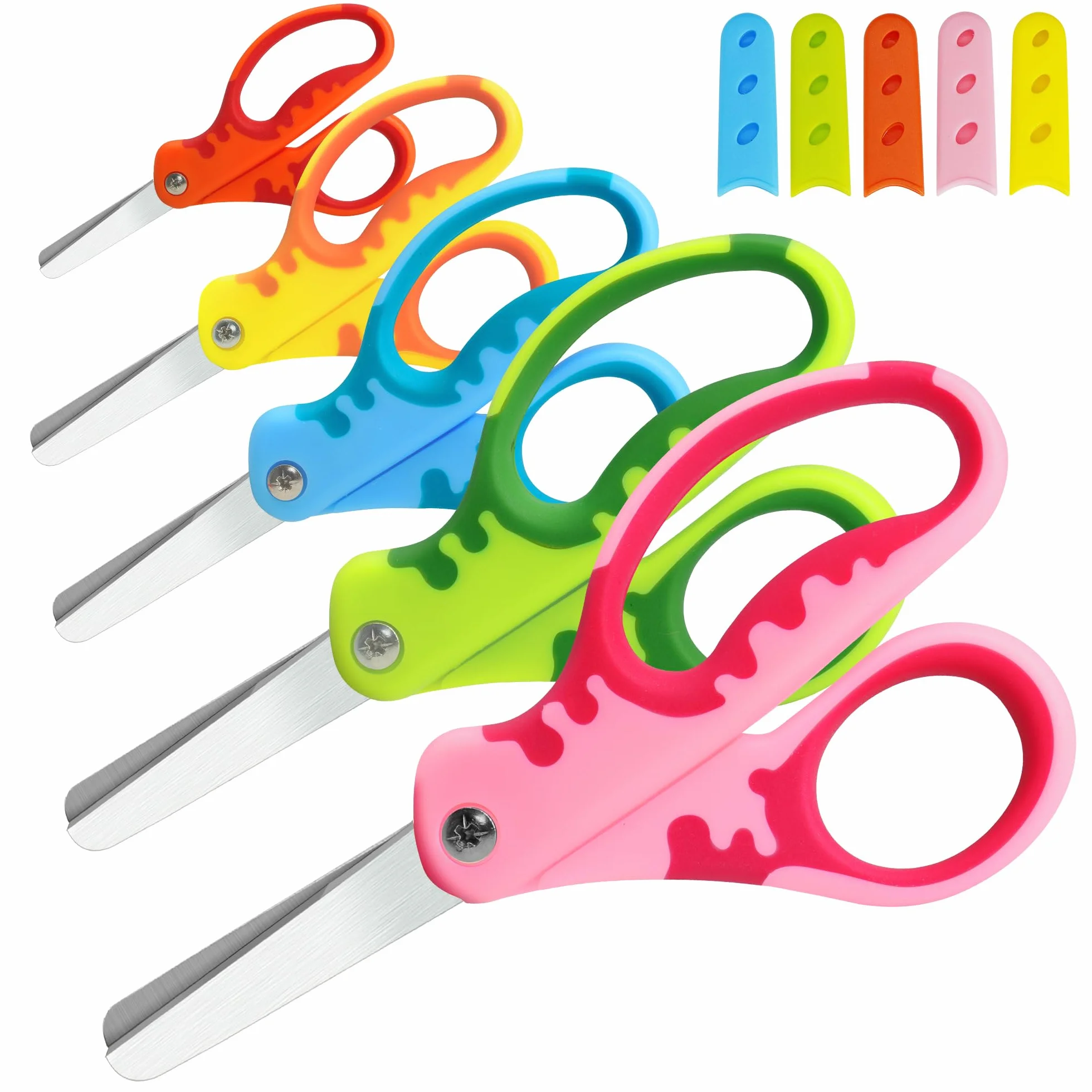 Tijeras Niños Punta Roma 13,5 cm Agarre Suave Juego de 5