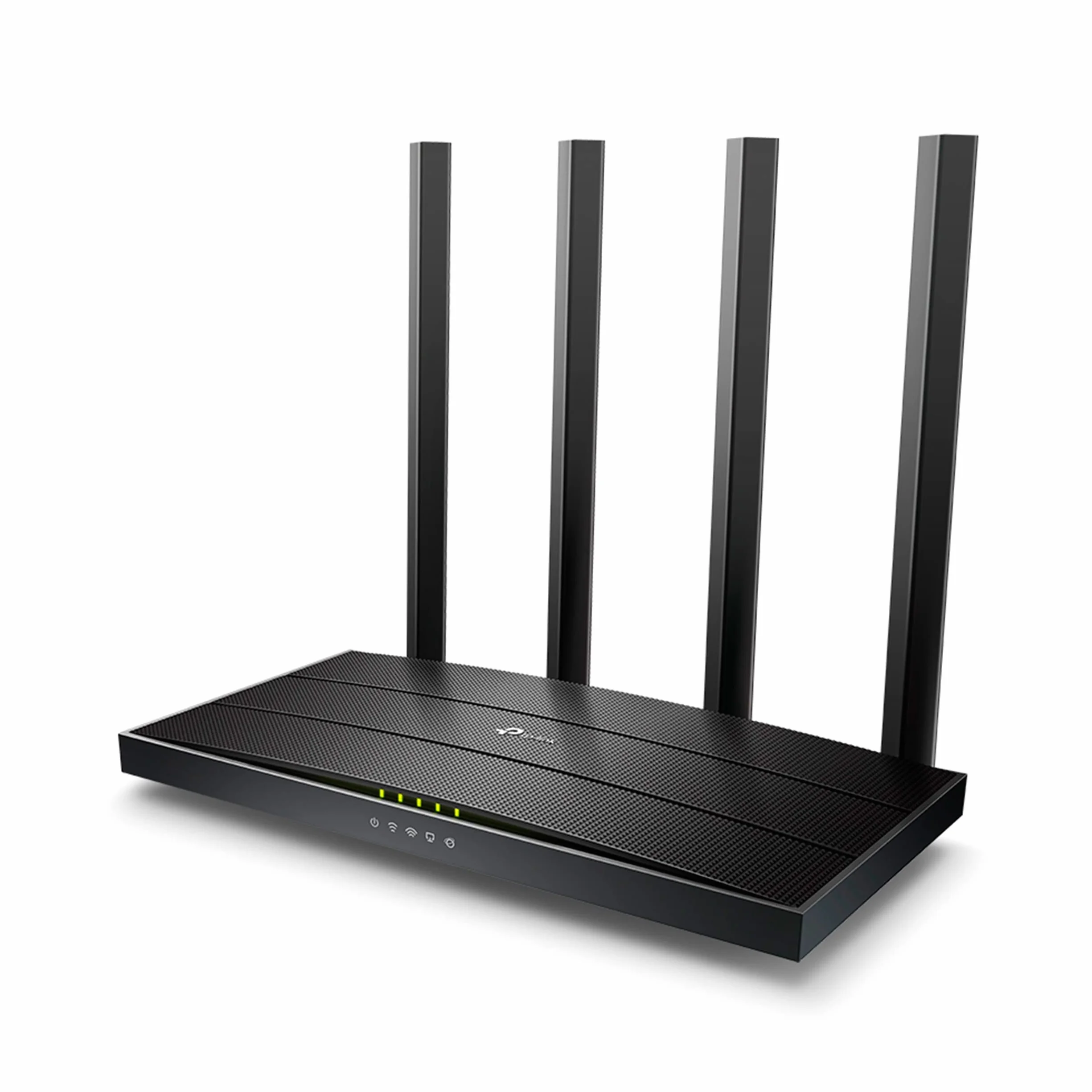 TP-Link Archer C6 - AC1200 Router WiFi, Doble Banda (5GHz/2.4GHz), 5xPuertos Gigabit, 4xAntenas Externas, MU-MIMO, WPA3, Modo Punto de Acceso, Tecnología OneMesh, Color Negro