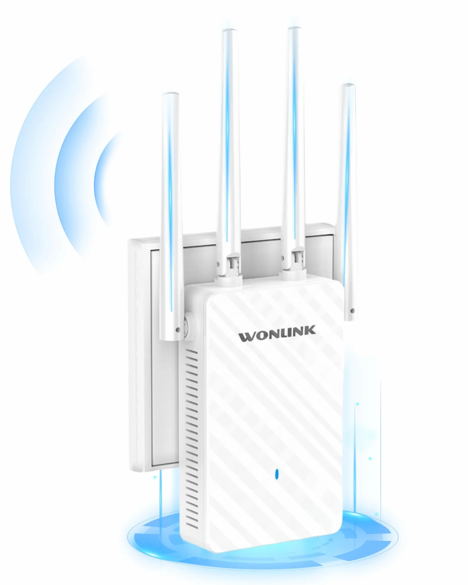 Amplificador Señal WiFi, AC1200Mbps Repetidor WiFi Doble Banda 2.4G/5G con 4 Antenas Externas - 3 Modos (Repetidor/Router/Ap), Puerto Ethernet, WPS Botón, MU-MIMO, Luz Indicadora, Enchufe EU