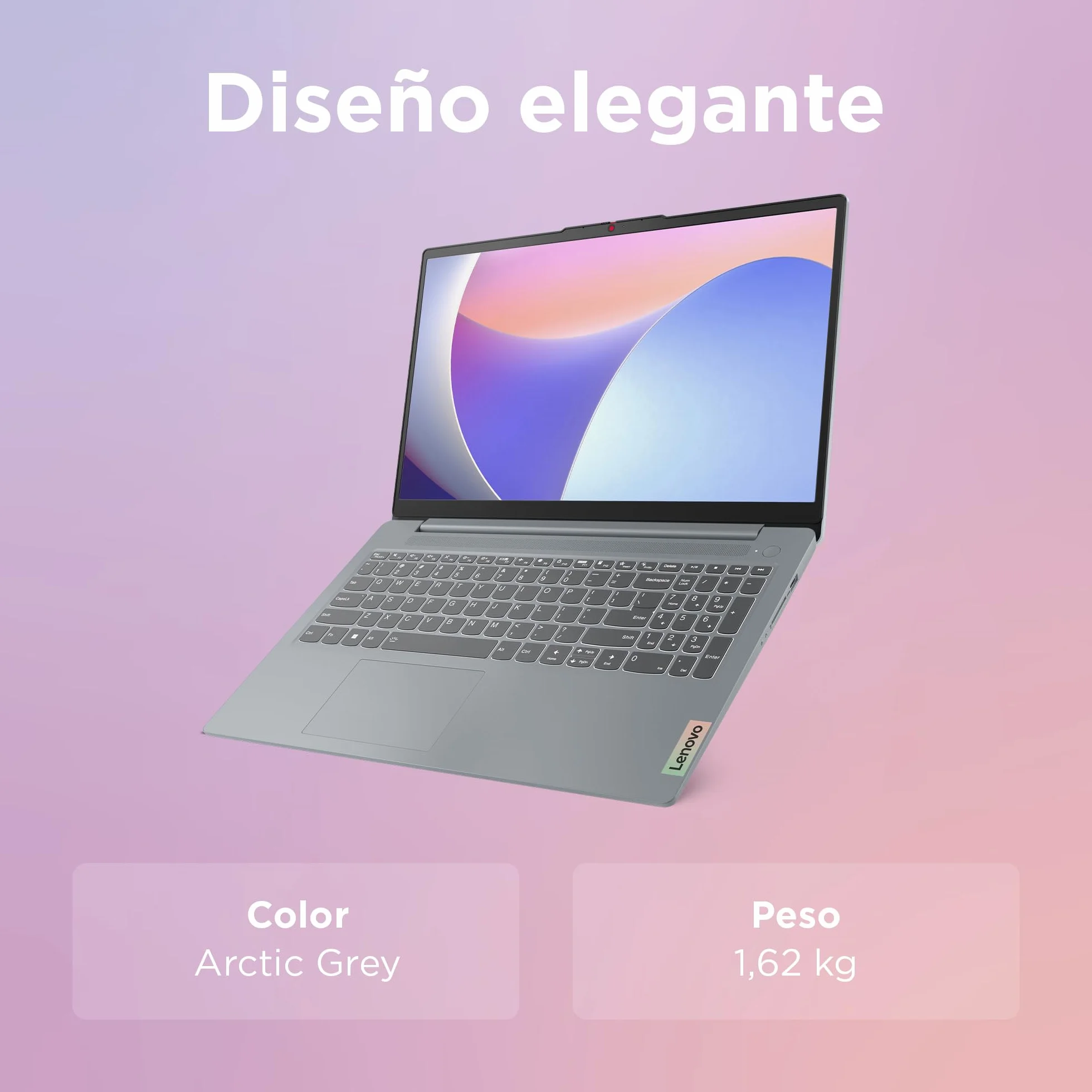 Lenovo IdeaPad Slim 3 Gen 8 - Ordenador Portátil 15.6" FHD (AMD Ryzen 5 40, Radeon 610M Graphics, 16 GB RAM, 512 GB SSD, USB-C, Wi-Fi 6, Windows 11 Home) Teclado QWERTY Español, Gris Ártico