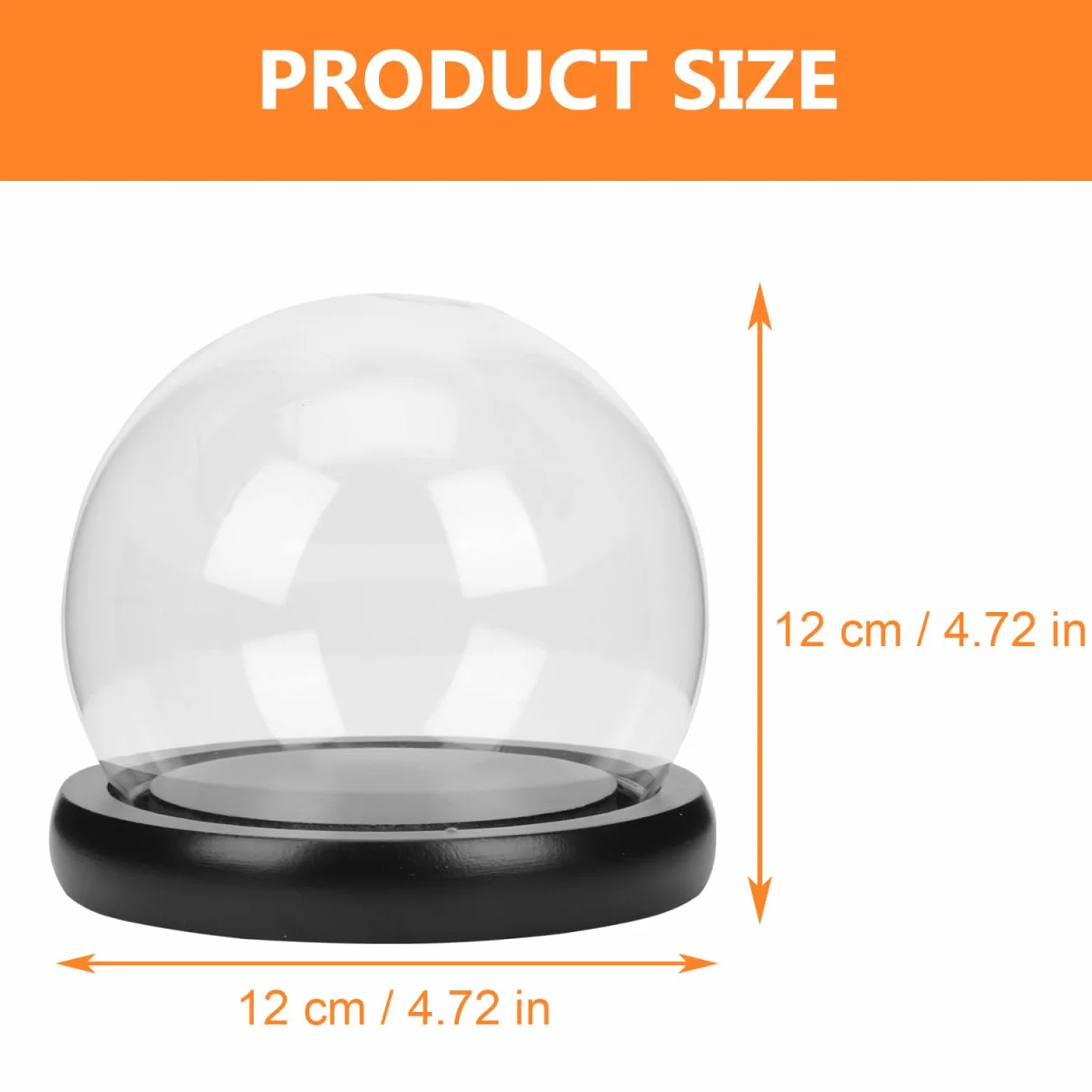 Juego De Cúpula De Cristal Transparente Con Base De Luz LED
