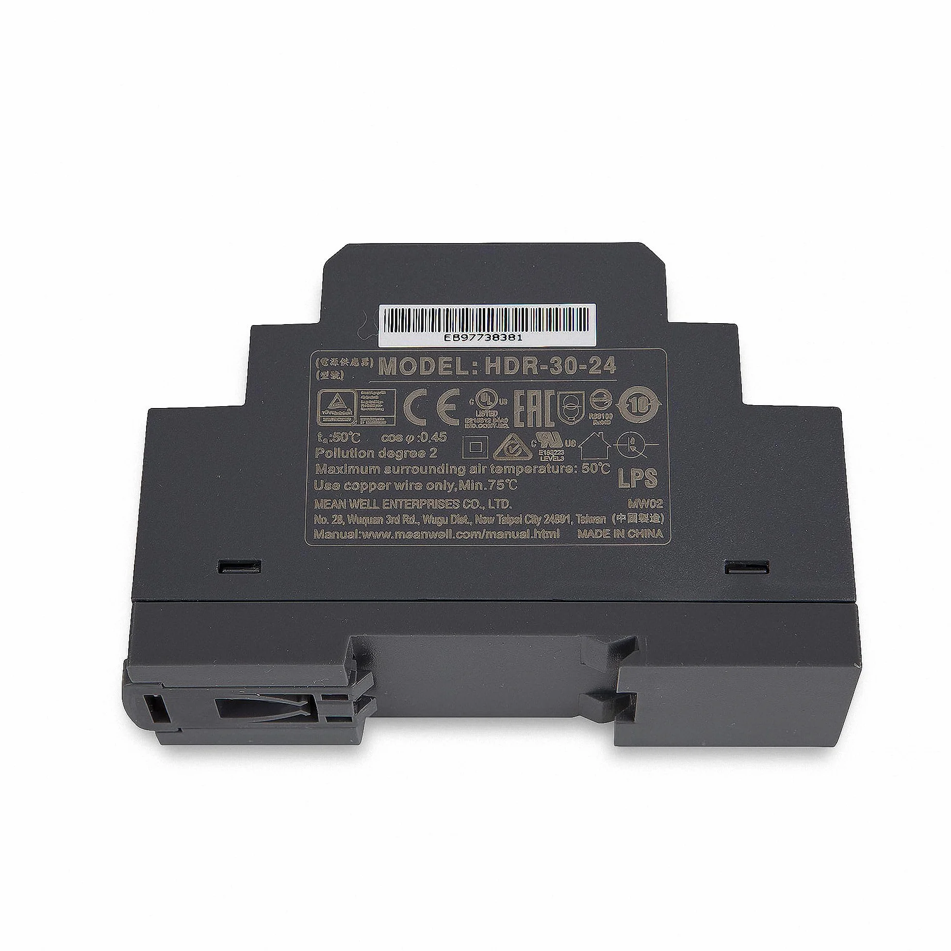 Meanwell HDR-30-24 220V Negro