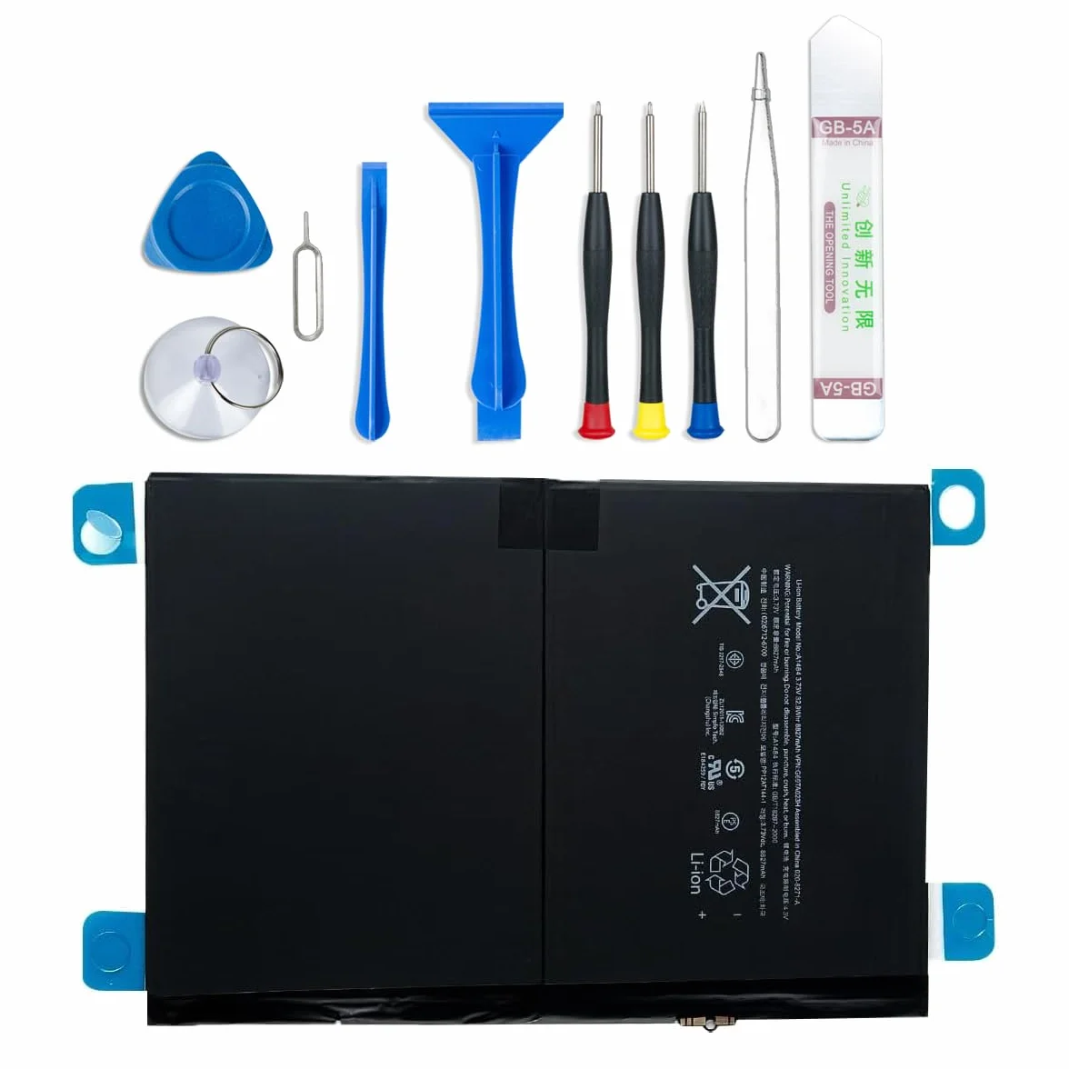 Batería A1484 A1474 Compatible con iPad Air 1 iPad 5. 7. 8. 9. 5 7 8 9 A1474 A1475 A1476 A1822 A1823 A1893 A1954 A2197 A2198 A22000 A227. 0 A2428 A2429 A2430 con herramienta de instalación