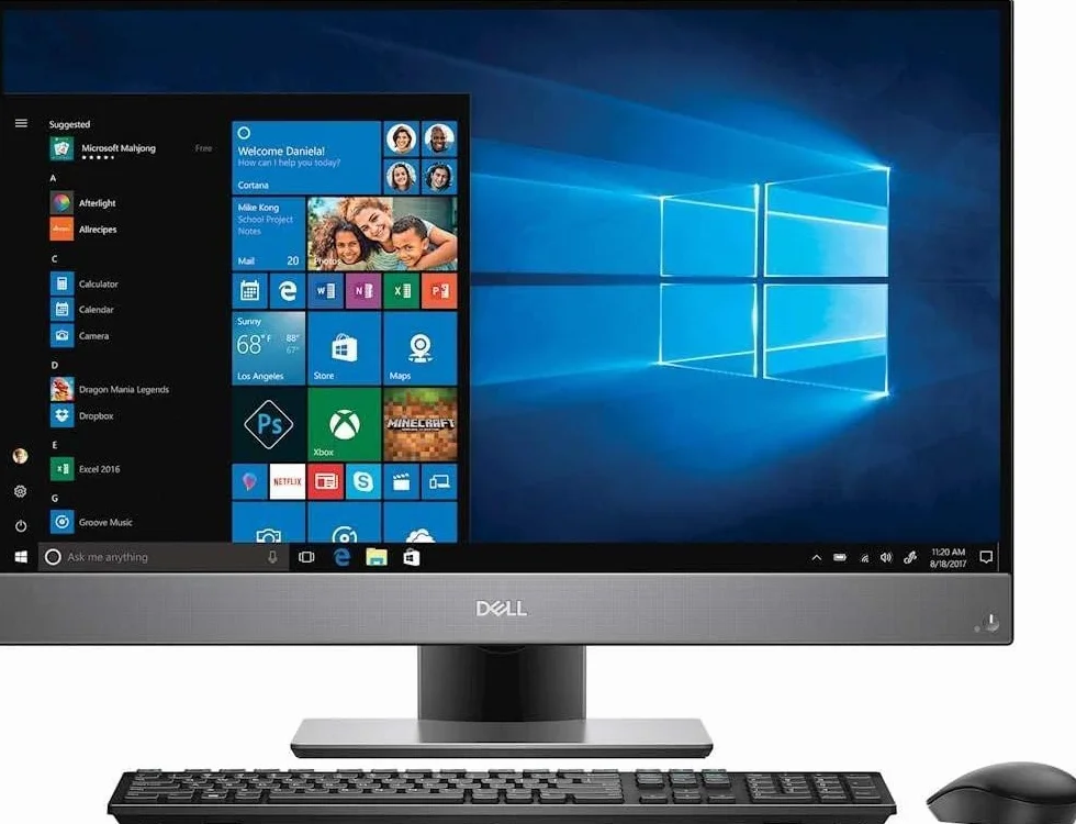 Dell Optiplex 7460 - Ordenador de sobremesa todo en uno, con pantalla de 23,8 pulgadas, Intel Core i5-8500, 8GB de RAM, 256GB SSD, WiFi, Bluetooth, teclado QWERTY US, Windows 11 Pro (reacondicionado)