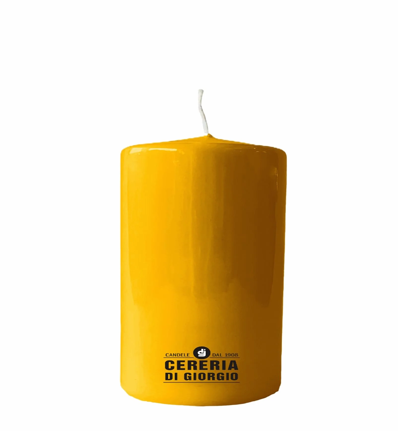 Vela diámetro 7 cm altura 10 cm - Mostaza