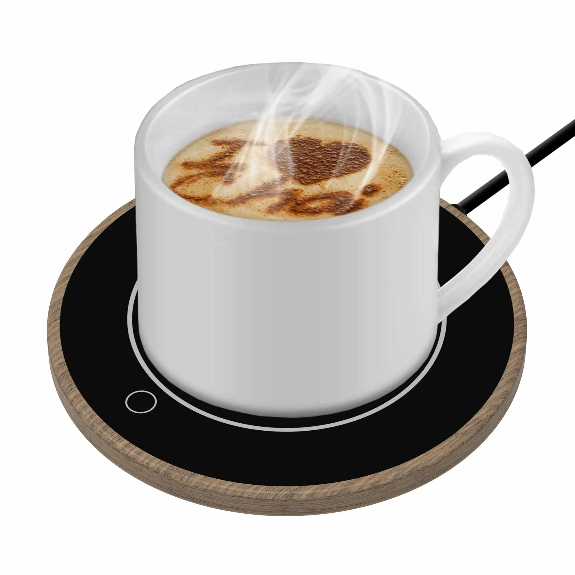 Calentador de Taza de café eléctrico, con 2 ajustes de Temperatura (hasta 140 F) EU Enchufe, YONGYAO Calentador Taza Cafe para Escritorio de Oficina, Calentador Taza Calentador de té, Leche