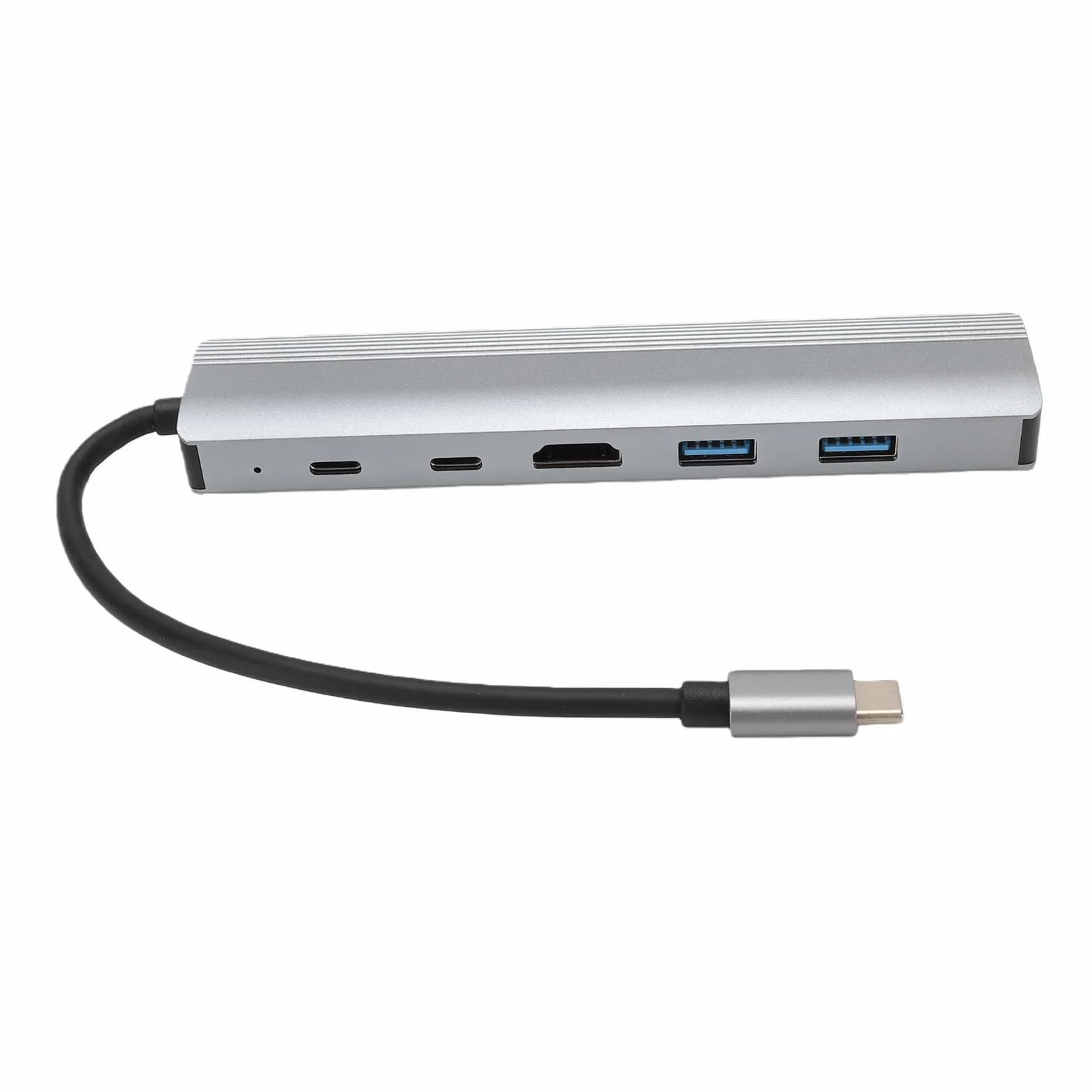 Adaptador Multipuerto Ethernet Preciso con Conexiones Versátiles 6 en 1 para Carga Rápida e Interfaz Multimedia de Alta Definición 4K, Ideal para Streaming y Juegos, Material de Aleación de