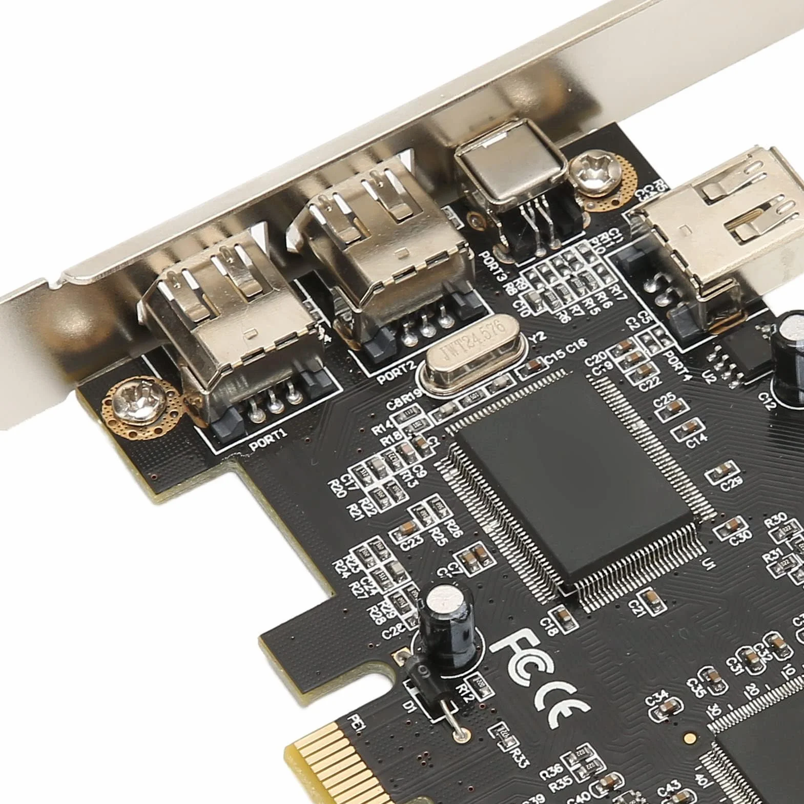 Tarjeta PCIE FireWire, PCI Ex1 a Controlador de Adaptador Externo IEEE 1394 4 Puertos (2 X 6 Pines + 1 X 4 Pines) con Soporte de Perfil bajo para 2000, XP, para Server 2003, Vista 7