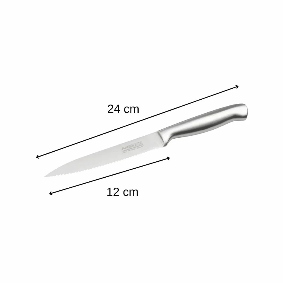 Cuchillo cocina sierra acero inoxidable japones CCR+ 24x2,5x1,5cm