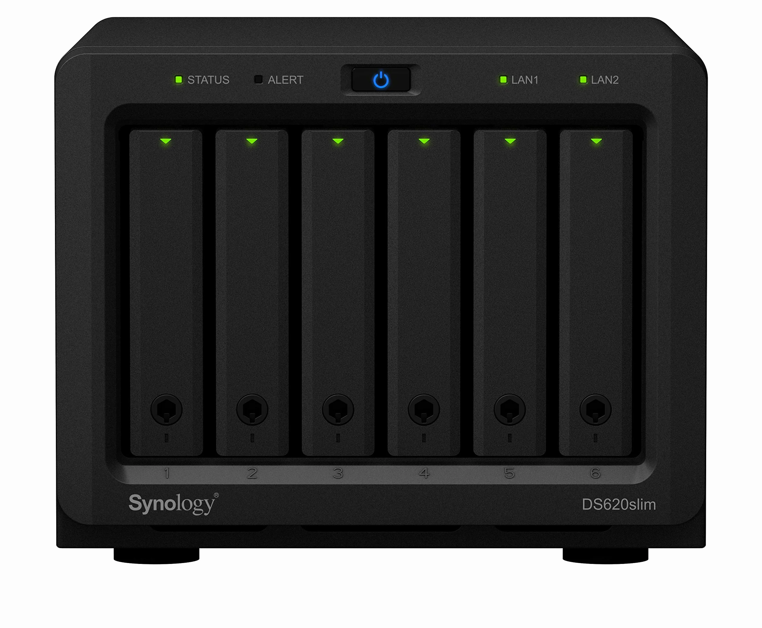DS620SLIM 6BAY 2.5IN 2.0GHZ DC EXT 2X GBE 2X USB 3.0 2GB DDR3L IN