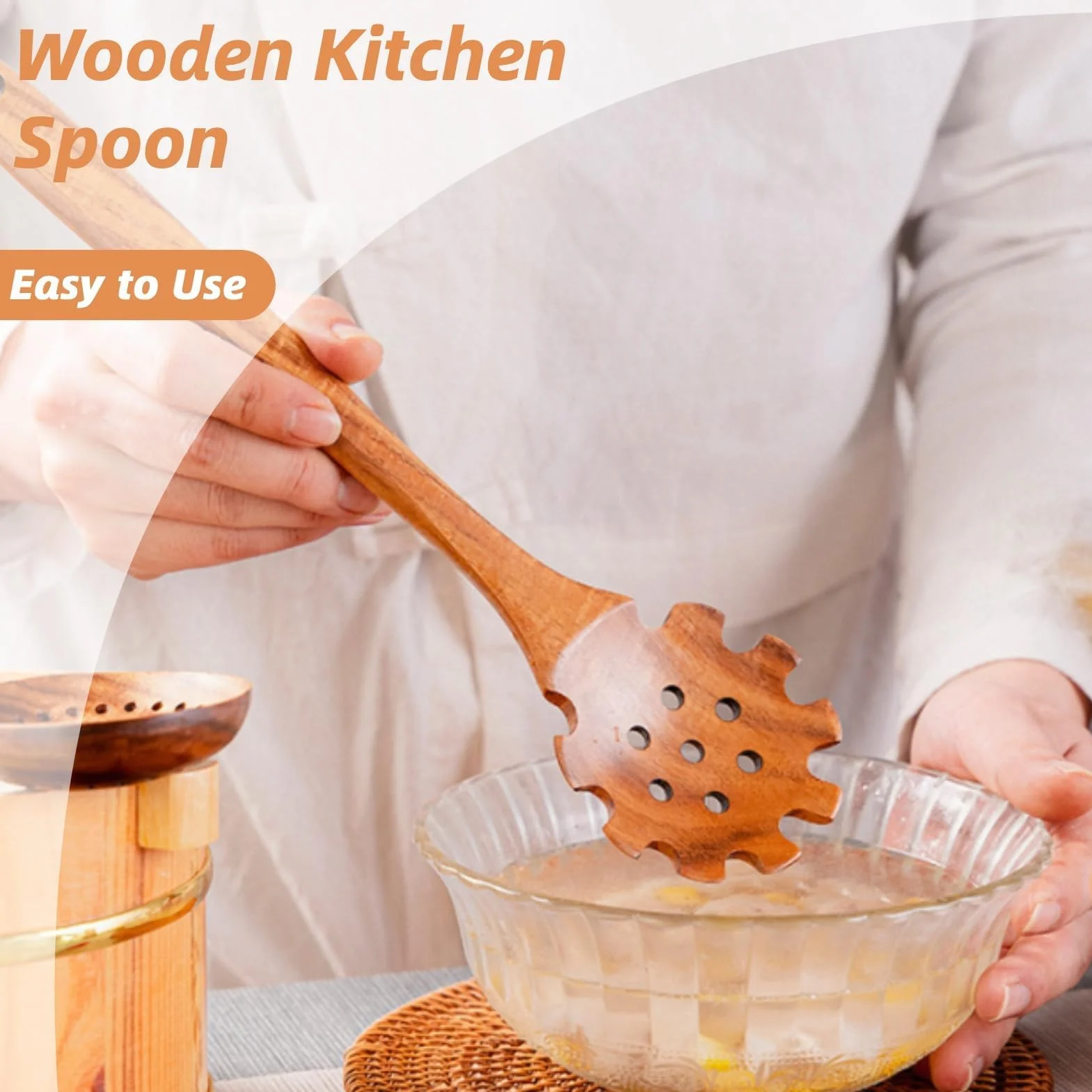 Good Grips Cuchara perforada para espaguetis 32 cm Colador de Fideos
