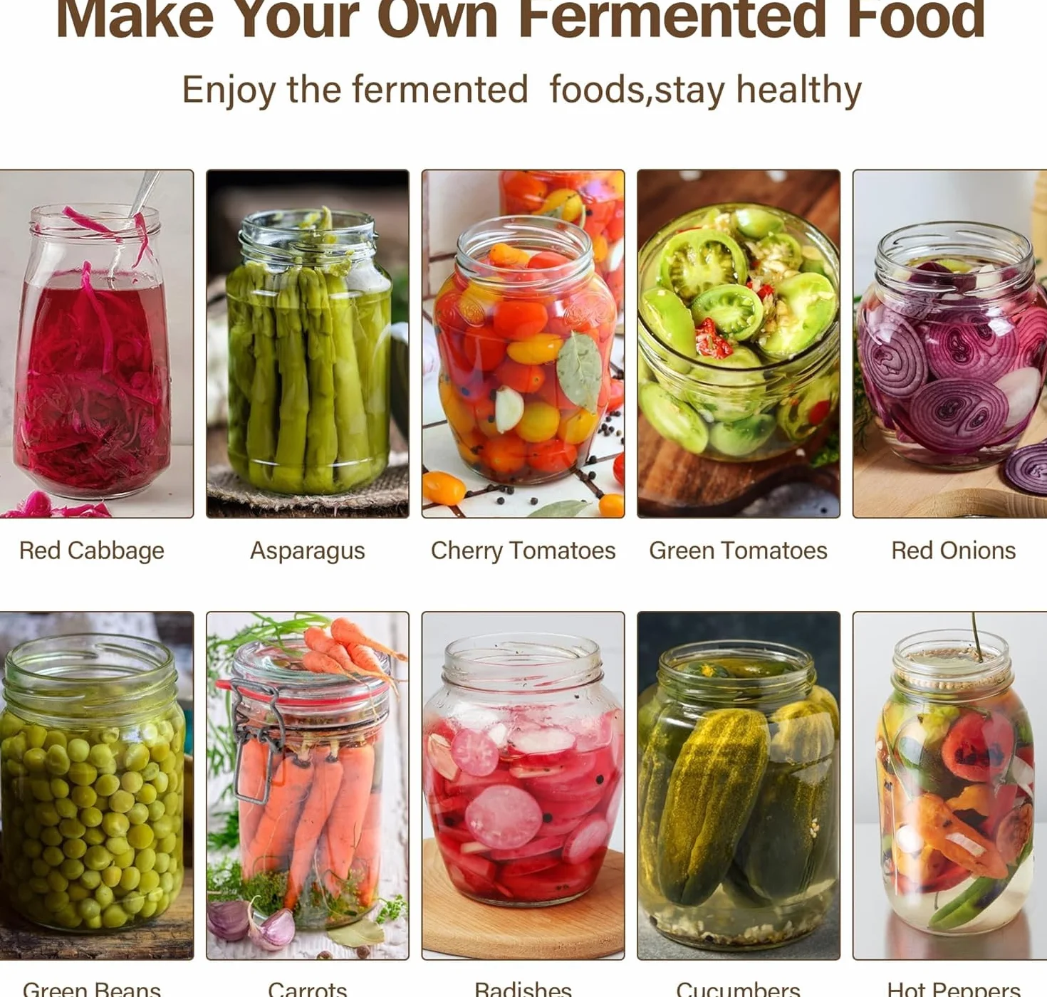 Pesos de Fermentación de Vidrio Ø 7 cm, 4 Piezas para Chucrut Kimchi Kéfir Encurtidos