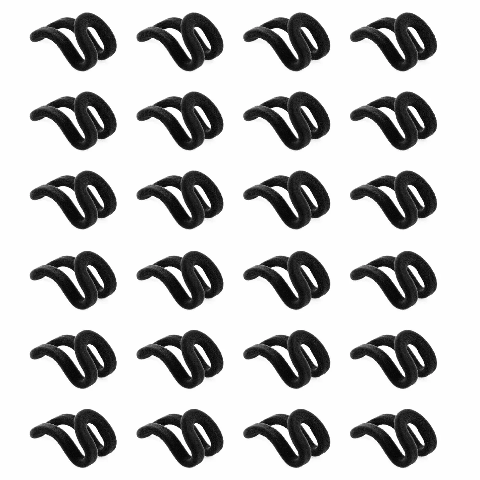 Conector Ganchos para Perchas 24 PCS Percha Mini Gancho de Flocado Antideslizante Estante en Cascada Negro