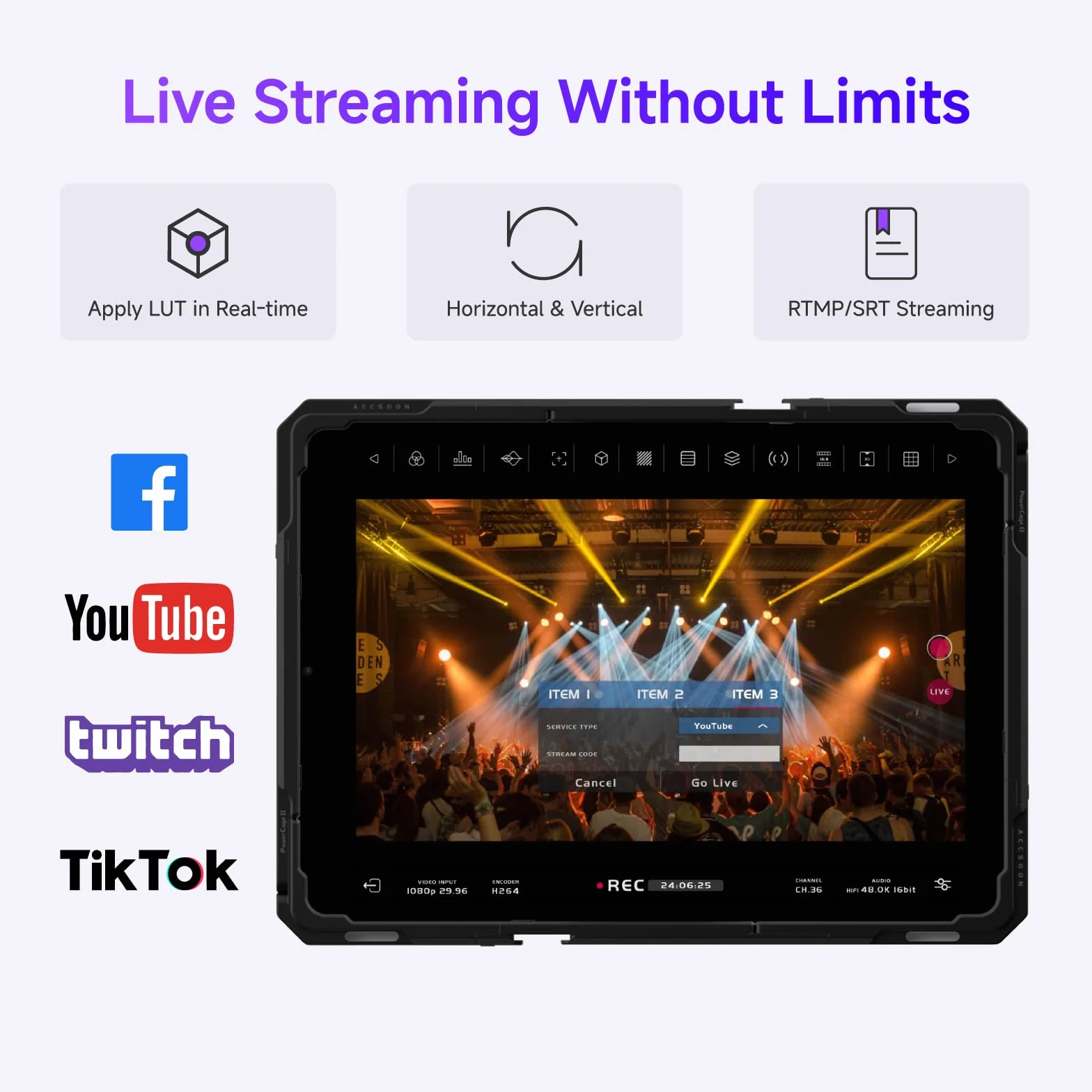 Accsoon SeeMo Pro - Adaptador de grabación de vídeo SDI y HDMI a USB-C para y iPad, Compatible con vídeo 1080P 60FPS y monitoreo en Tiempo Real, Streaming/grabación