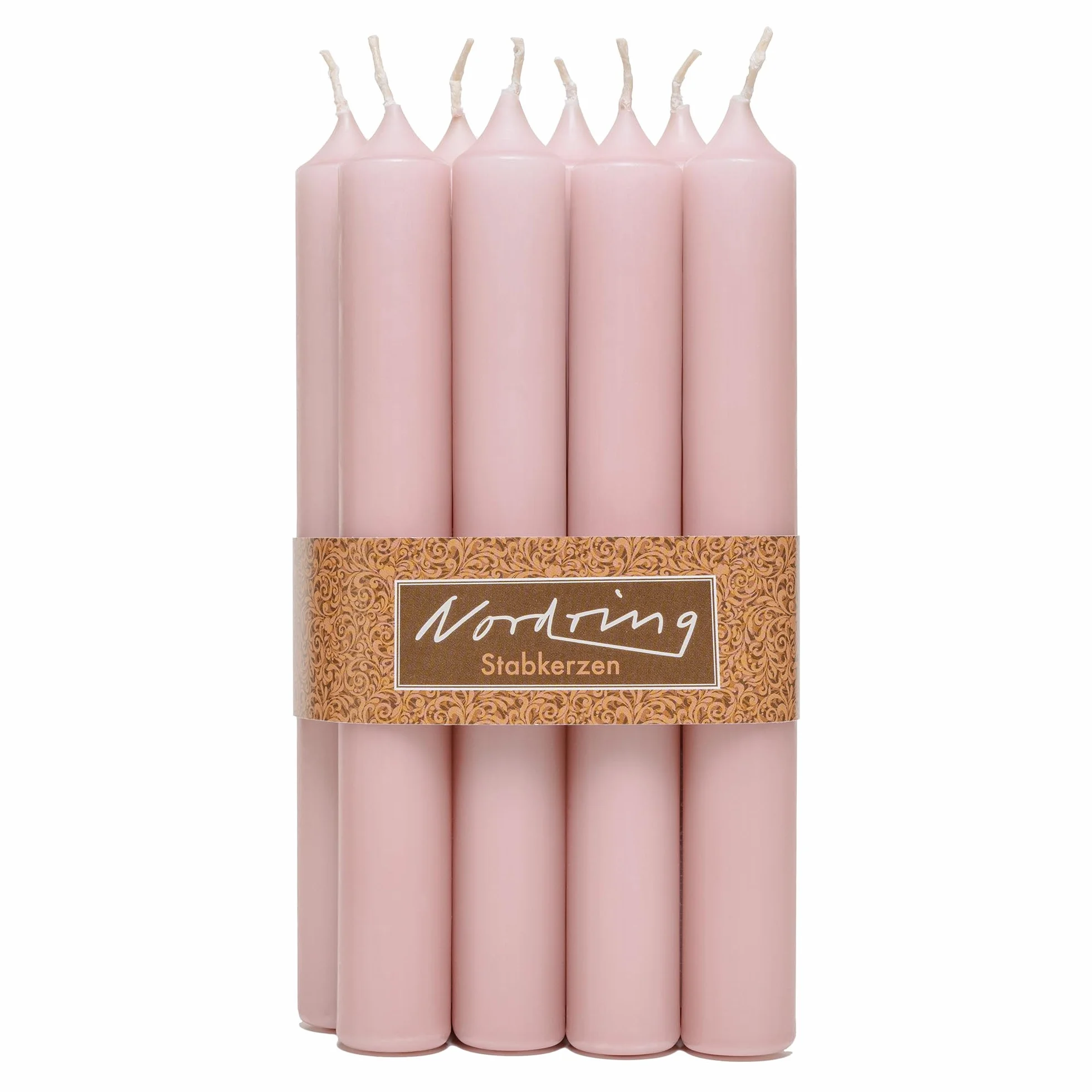 Nordring 8 velas cónicas 2,2 x 18 cm malva