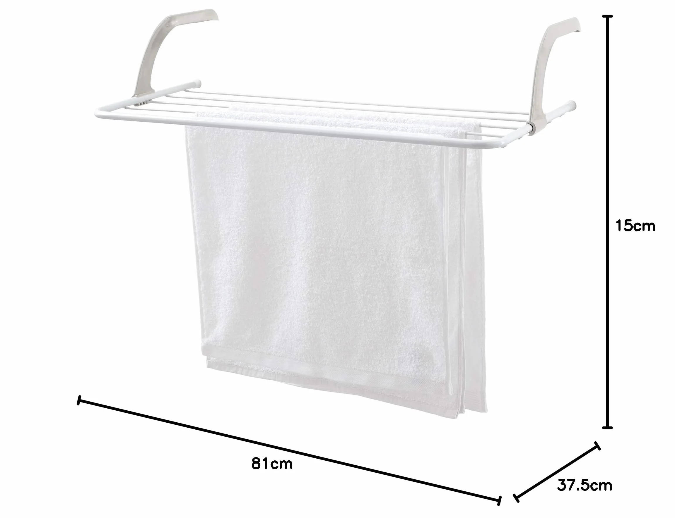 Rayen Tendedero para Balcones 5 m Interior Exterior 81x37.5x15 cm Blanco Gris