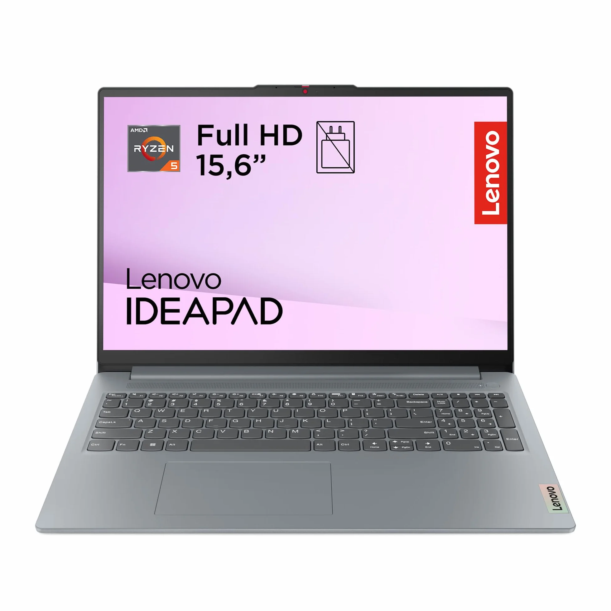 Lenovo IdeaPad Slim 3 Gen 8 – Ordenador Portátil 15.6" FHD (AMD Ryzen 5 40, 16 GB RAM, 512 GB SSD, Gráficos Radeon 610M, Wi-Fi 6, USB-C, Sin Sistema Operativo) Teclado QWERTY en Español – Gris Ártico
