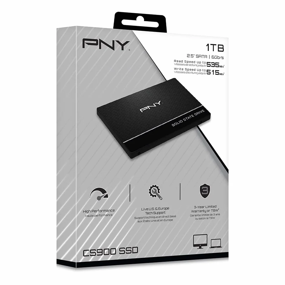 PNY CS900 SSD Interno 1TB Serie 2.5 SATA III
