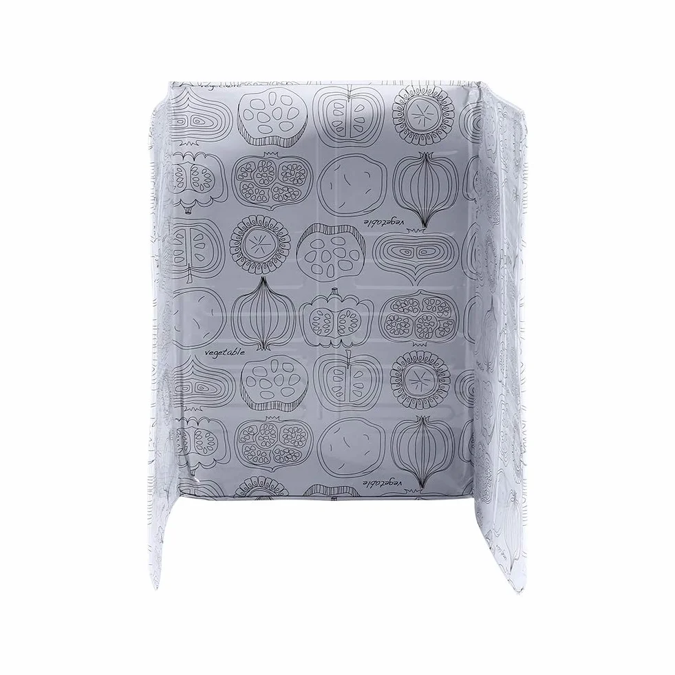 Greensen Burlete de Cocina Antisalpicaduras Plegable para Estufa de Gas, Protector contra Salpicaduras, Diseño Floral, 39x84 cm