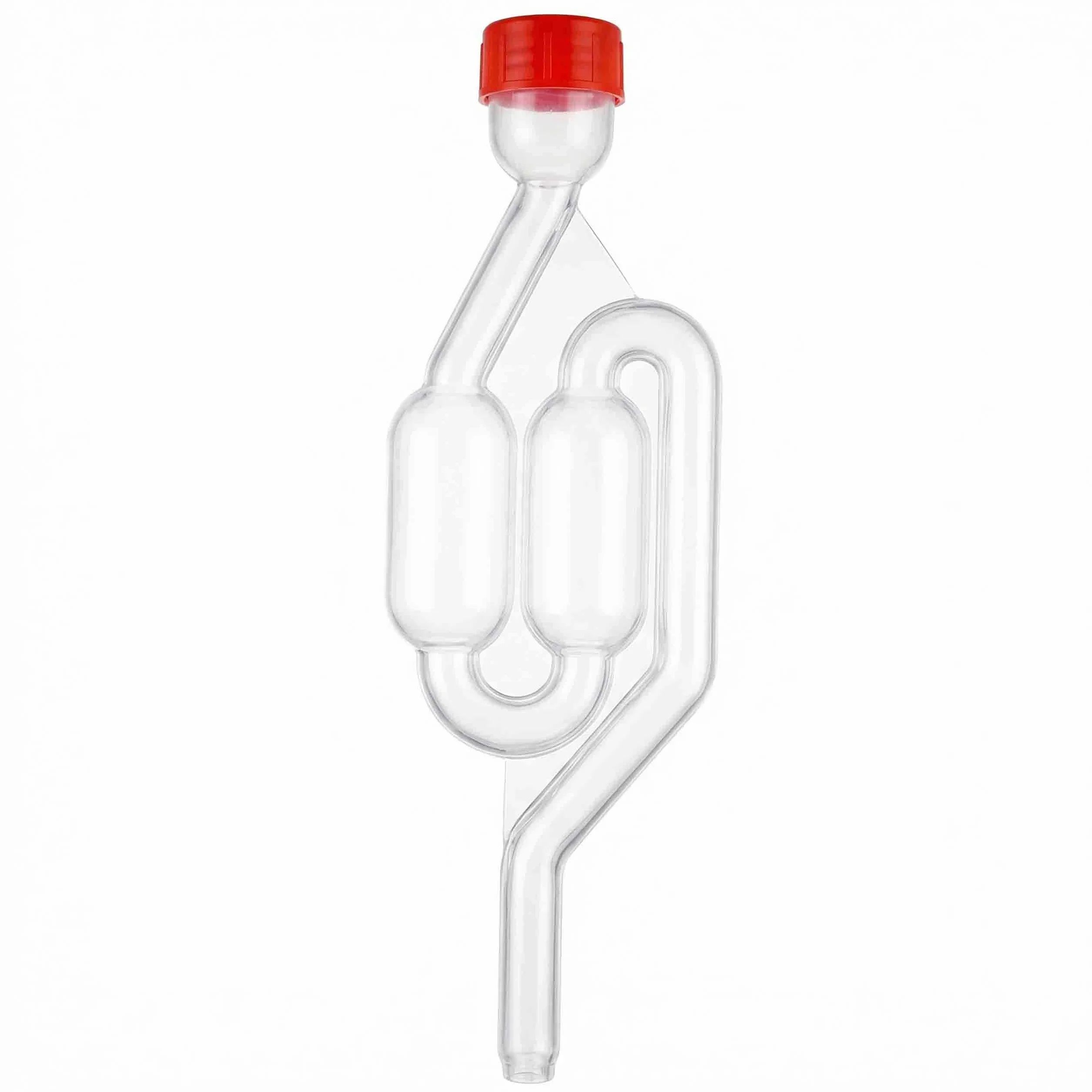 Lantelme Tubo de fermentación rojo de plástico para vino, cerveza, chucrut, kimchi
