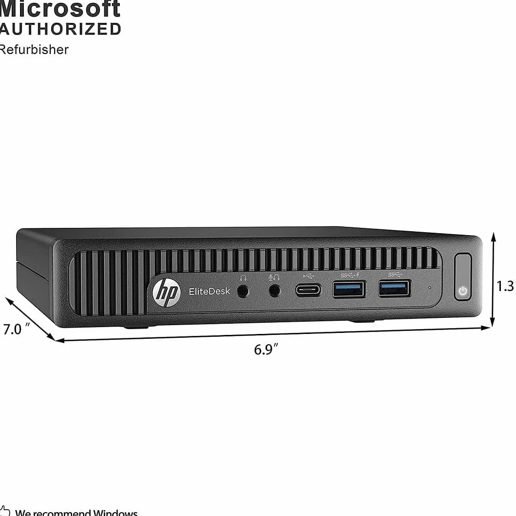 HP EliteDesk 800 G2 Mini PC de Escritorio, Intel Core i5-6500T, 8 GB de RAM, SSD de 256 GB, sin Teclado ni ratón, Wi-Fi, Bluetooth, Windows 11 Pro (Reacondicionado)
