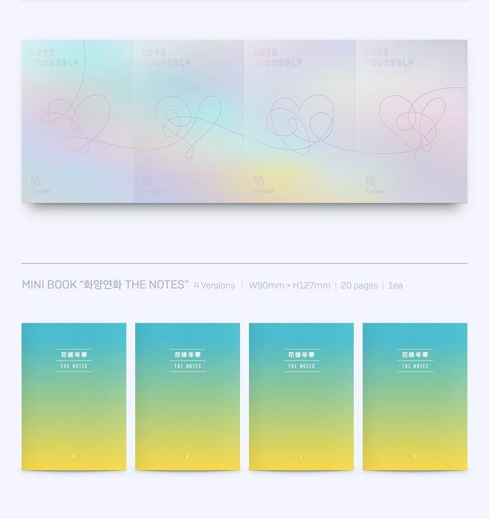 Bts BigHit Love Yourself Respuesta [aleatoria Ver.] 2Cd+Photobook+Mini+libro+Photocard Sticker Pack+Poster+plegado regalo libre (G)