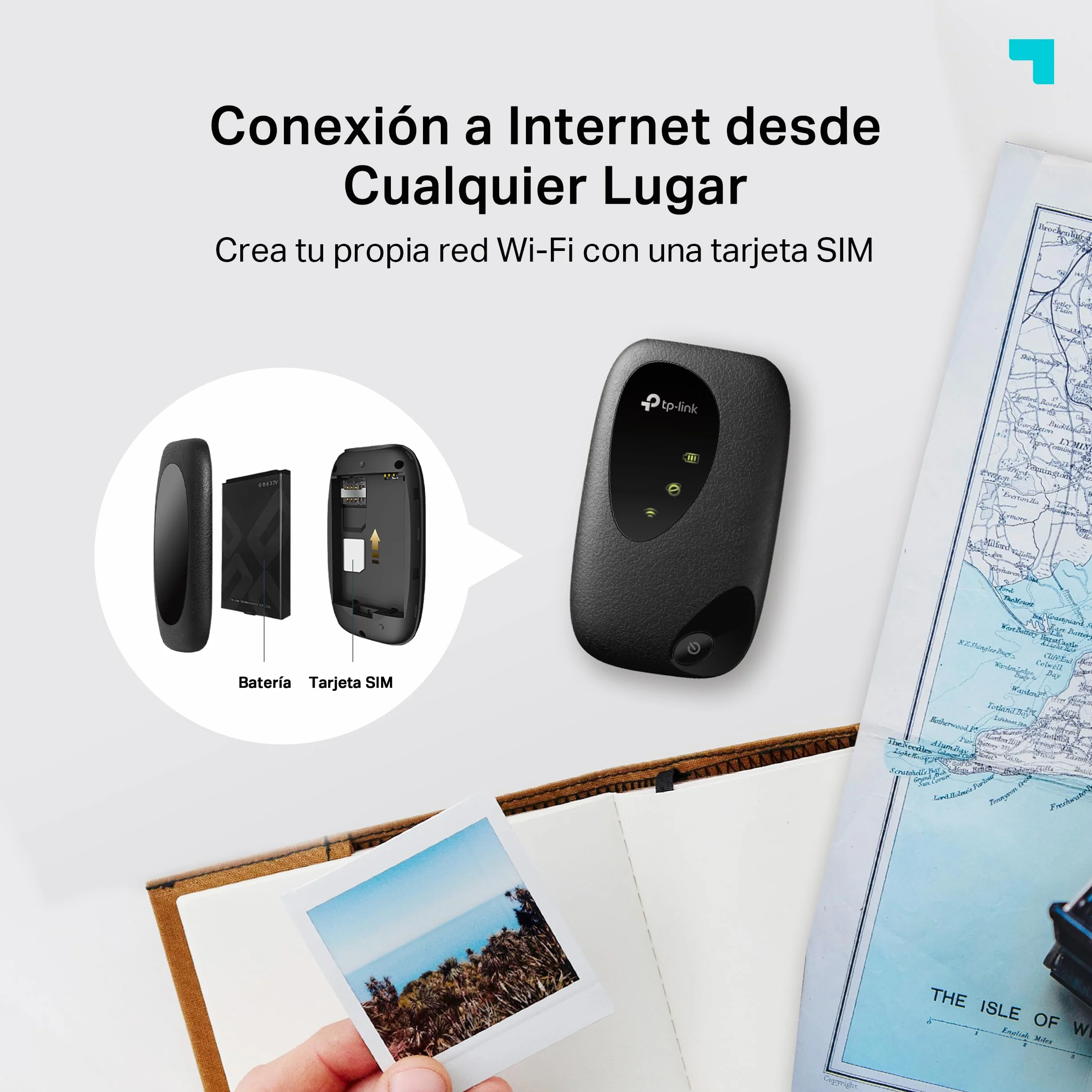 TP-Link M7000 - Router 4G móvil, WiFi MiFi 4G Cat4,150 mbps, Batería 2000 mAh, Conexiones hasta 10 Dispositivos