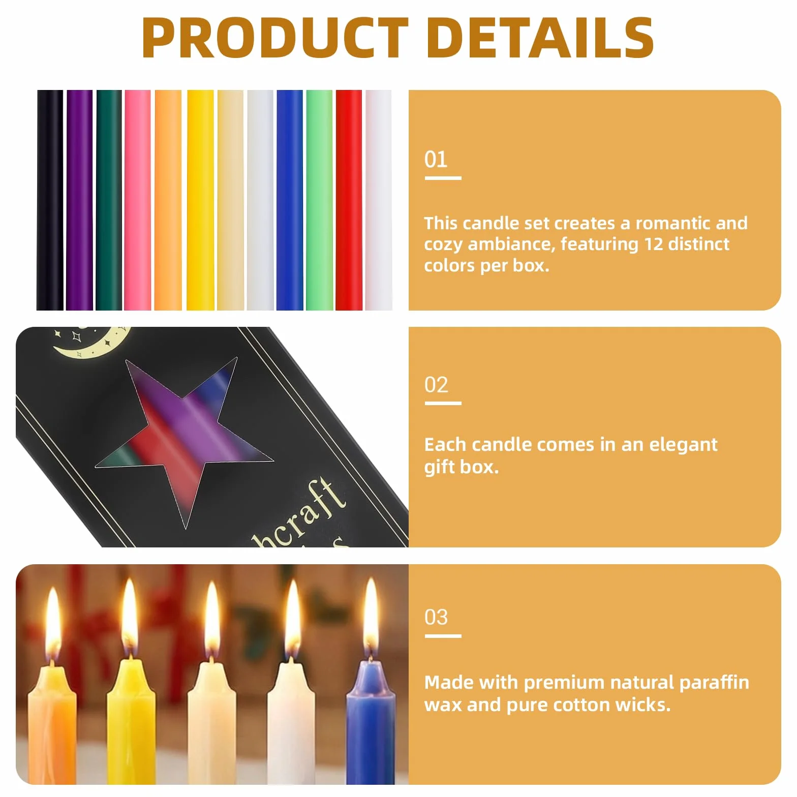 24 Velas Coloridas Sin Humo Sin Goteo – 90 Min Combustión Ecológicas para Decoración